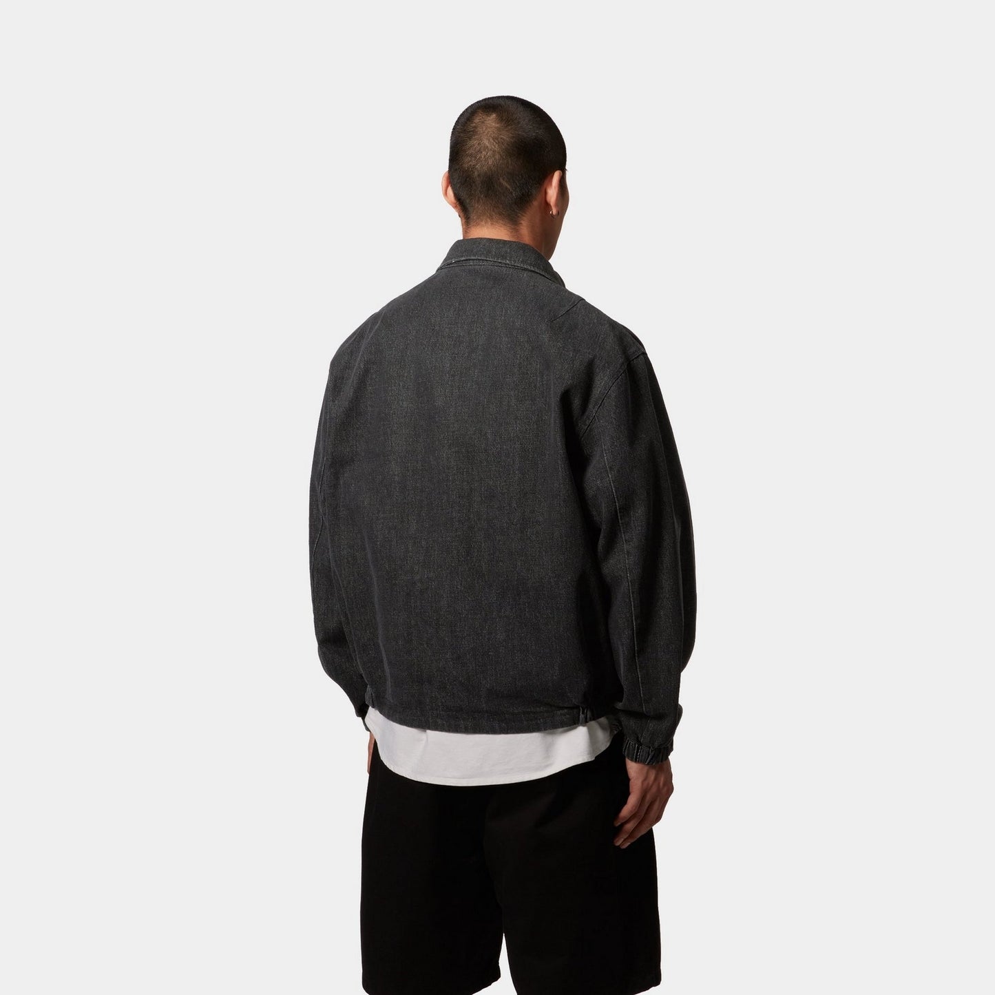 Hudson Reversible Jacket | Black (stone washed) / Heart Pinstripe