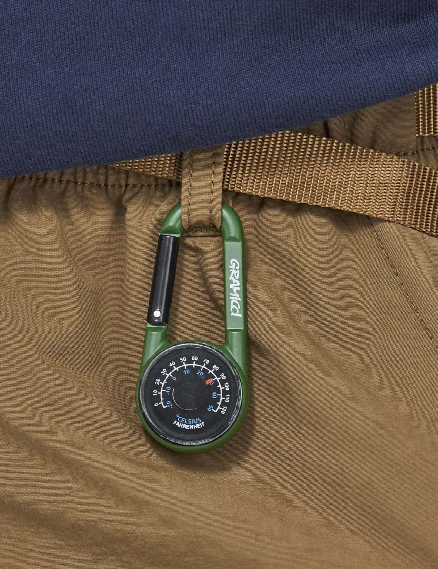Carabiner Compass - Olive Green