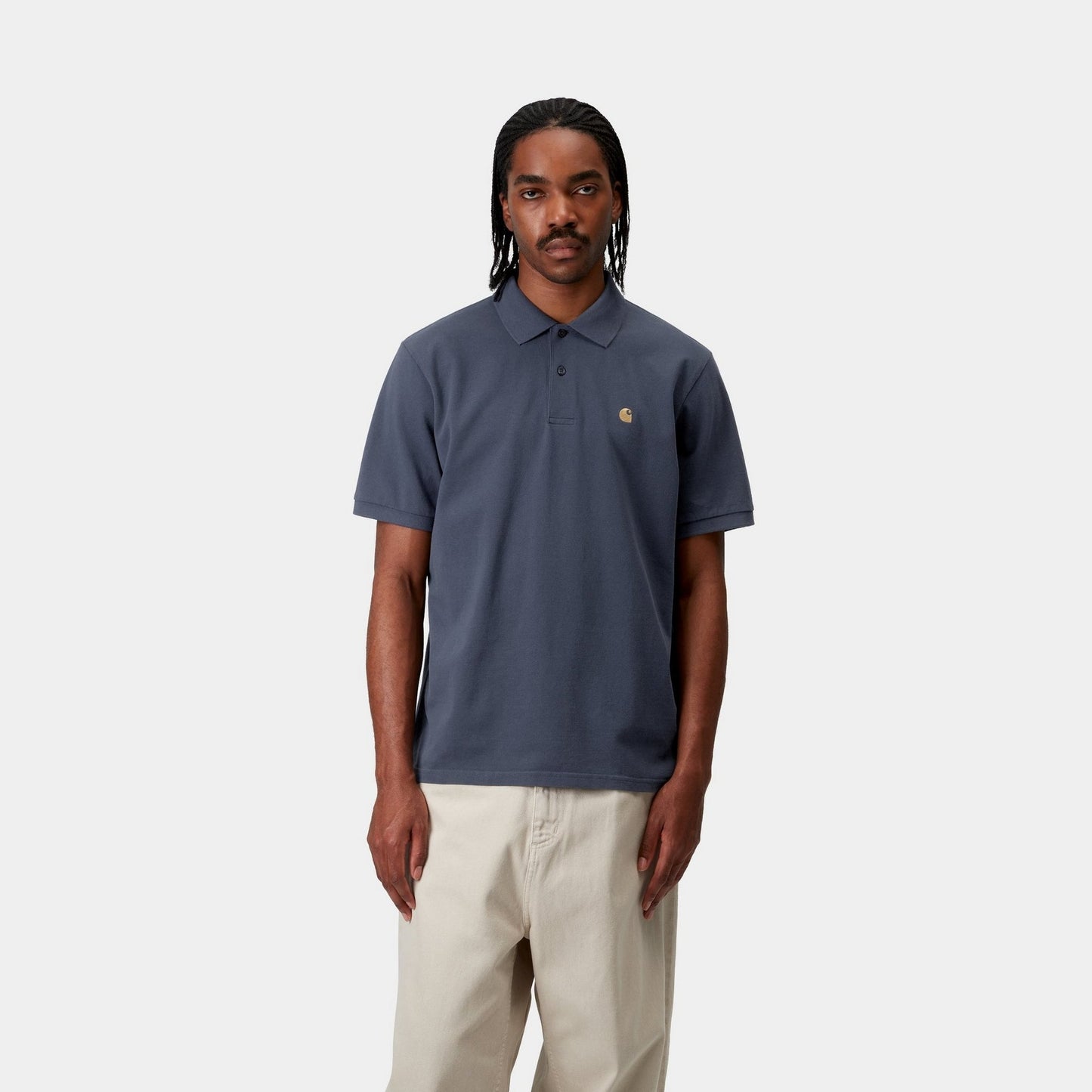 Chase Pique Polo | Dusky Blue