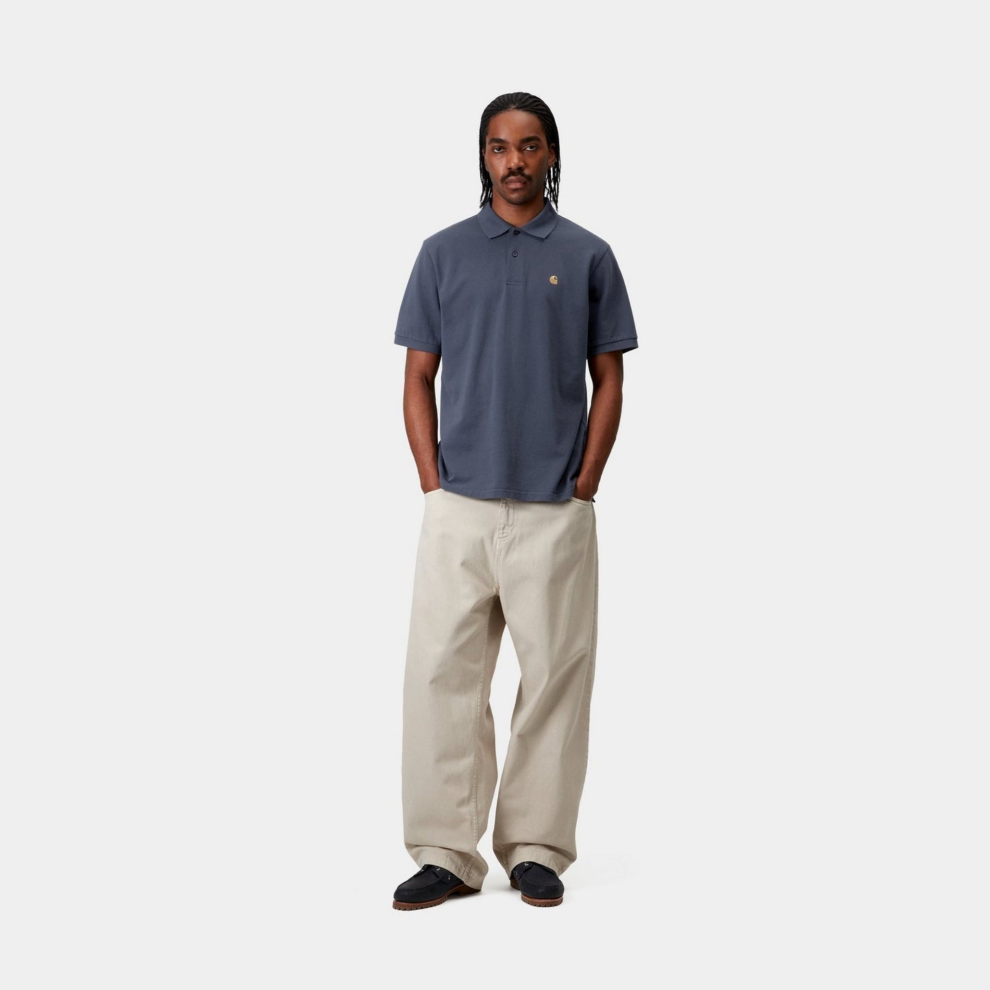 Chase Pique Polo | Dusky Blue