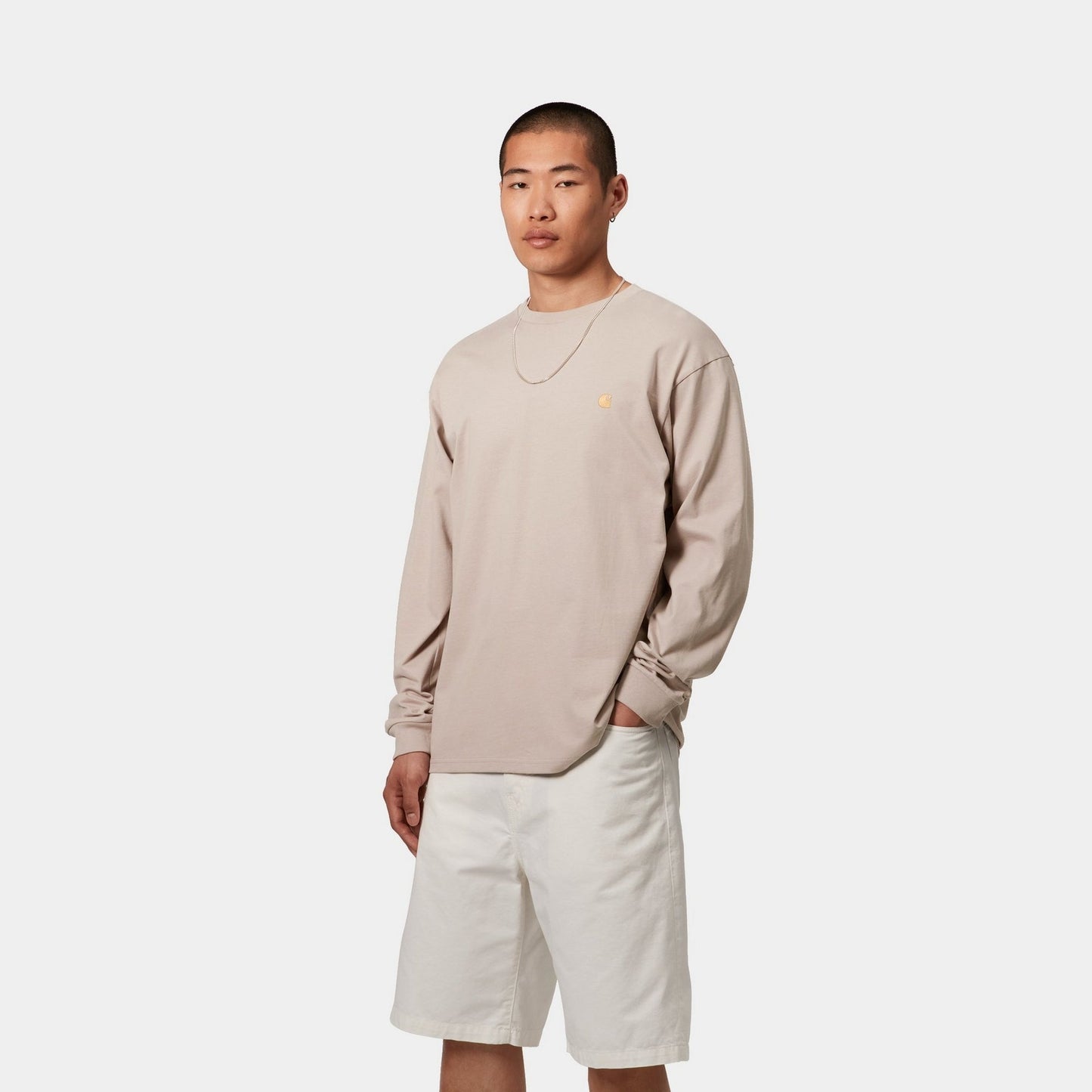 Chase Long Sleeve T-Shirt | Dusky Beige