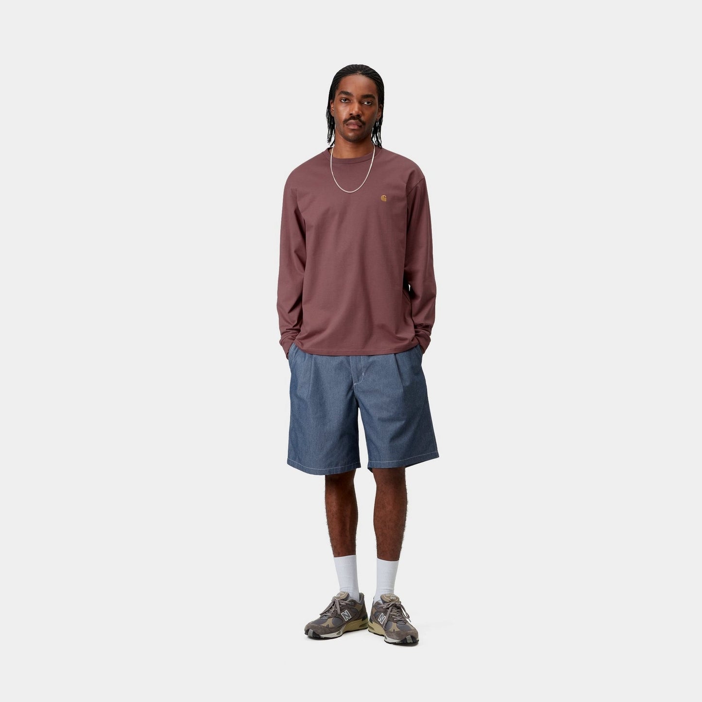 Chase Long Sleeve T-Shirt | Dusky Pink