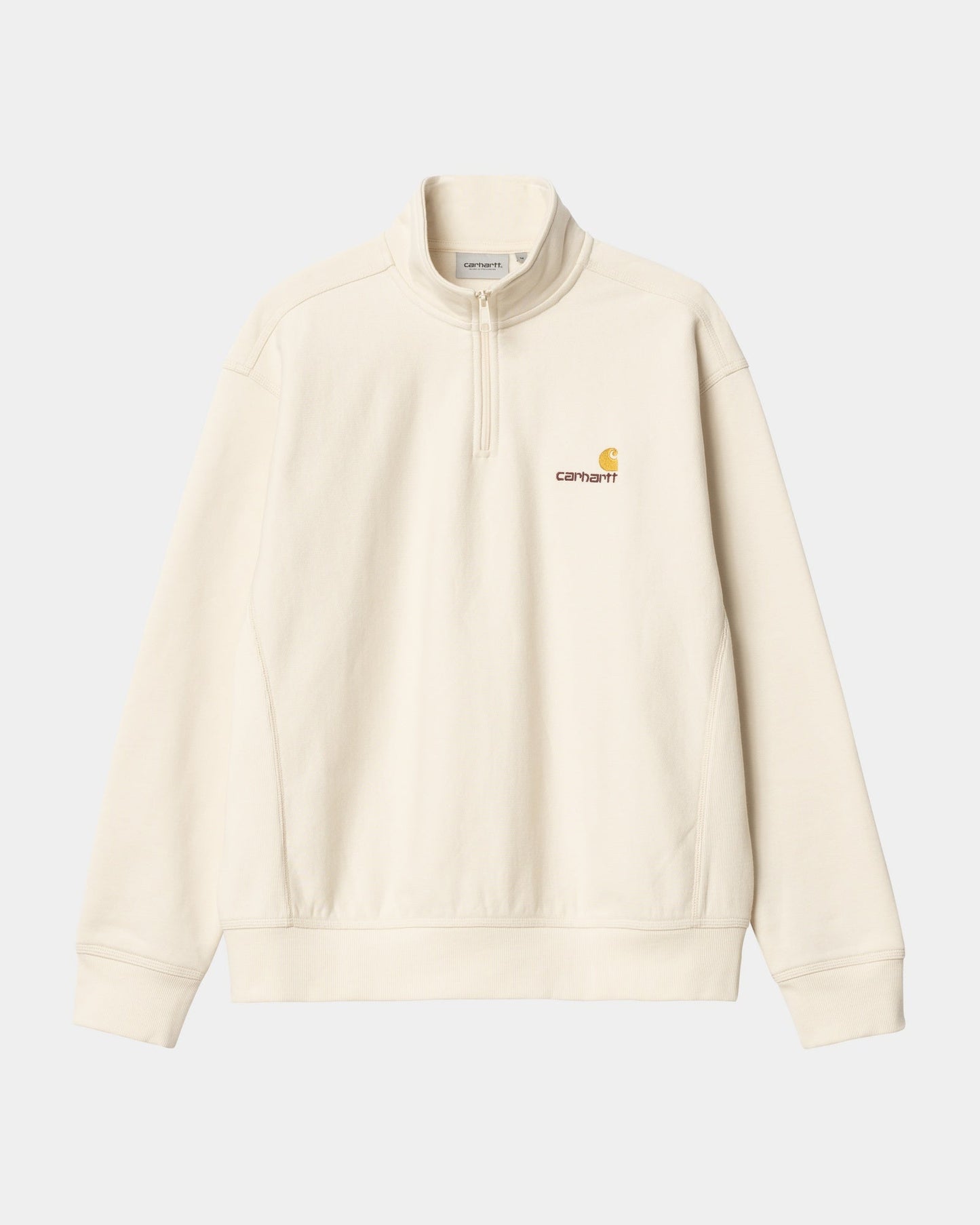 Half Zip American Script Sweatshirt | Natural