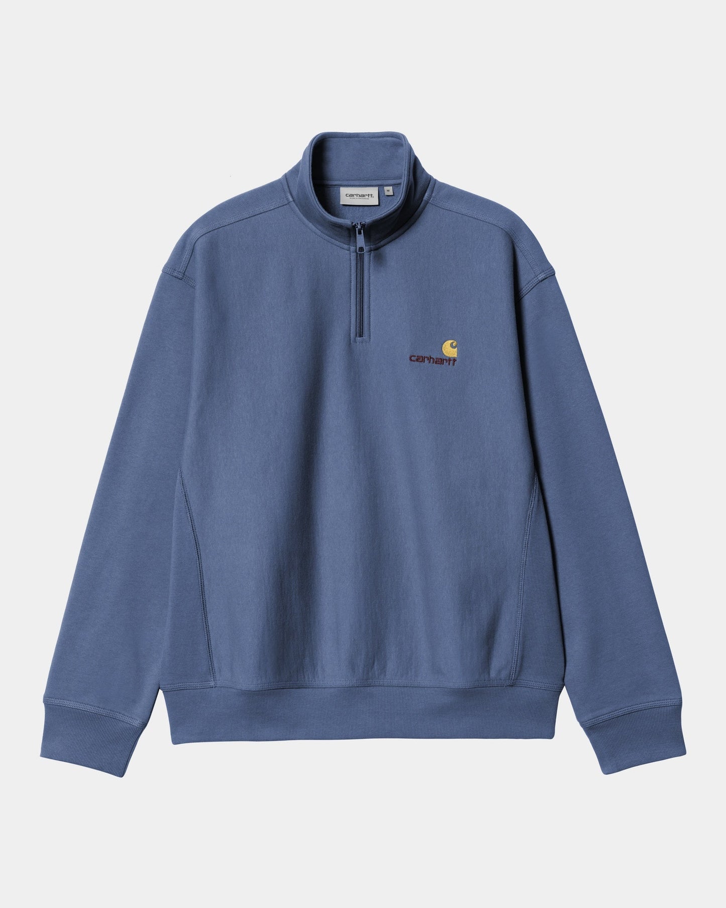 Half Zip American Script Sweatshirt | Blue Iris