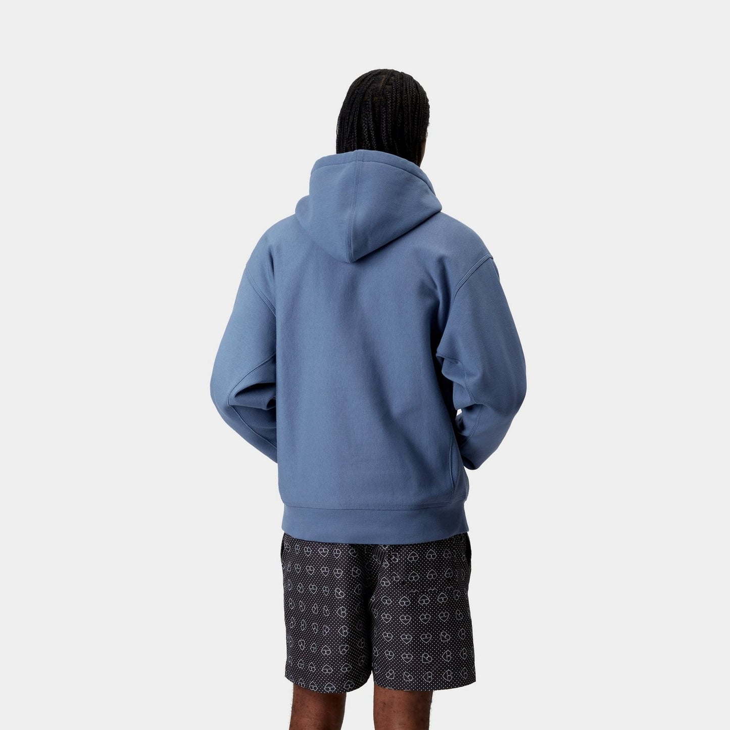 Hooded American Script Sweatshirt | Blue Iris