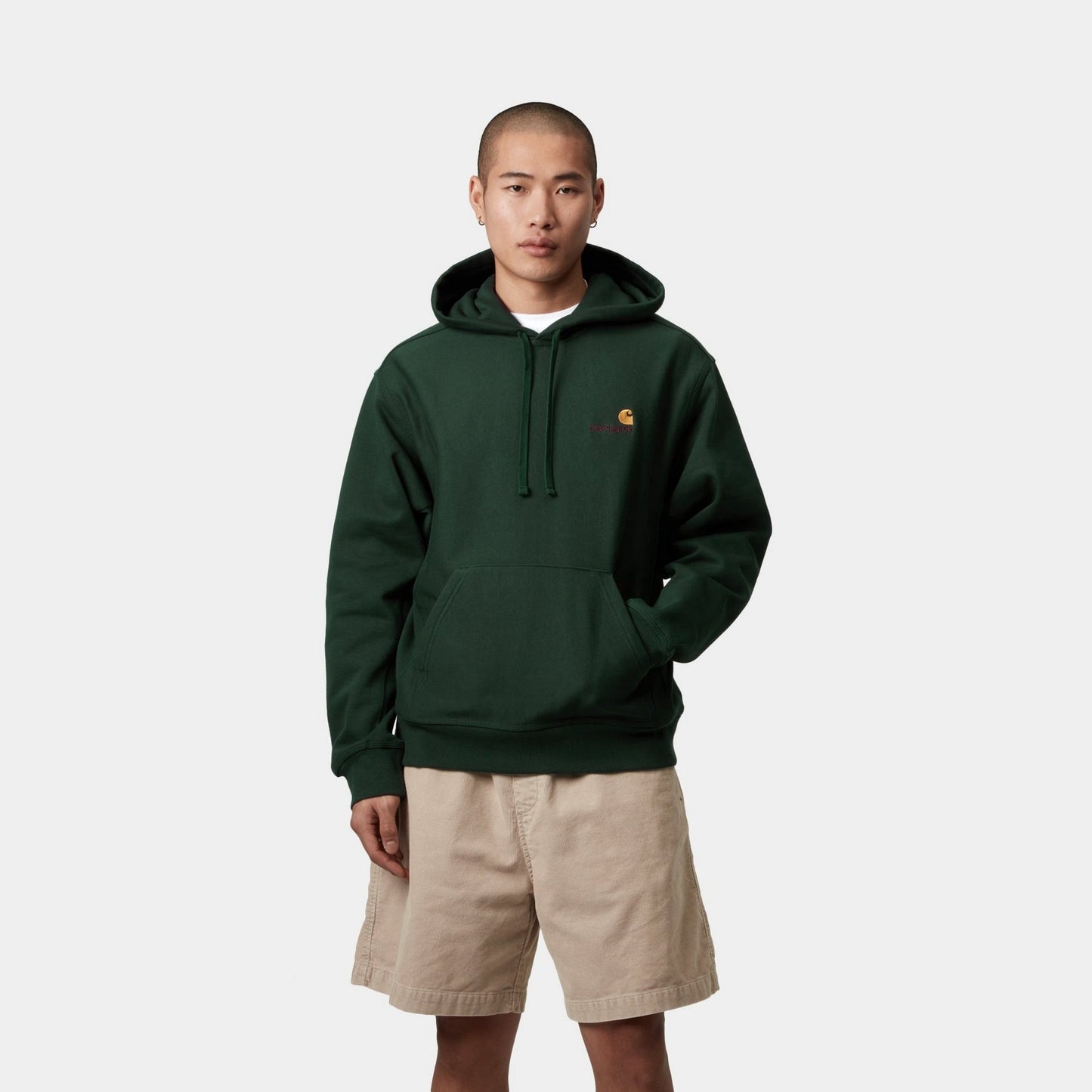 Hooded American Script Sweatshirt | Conifer