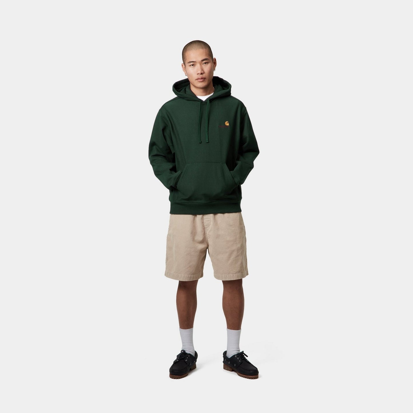 Hooded American Script Sweatshirt | Conifer