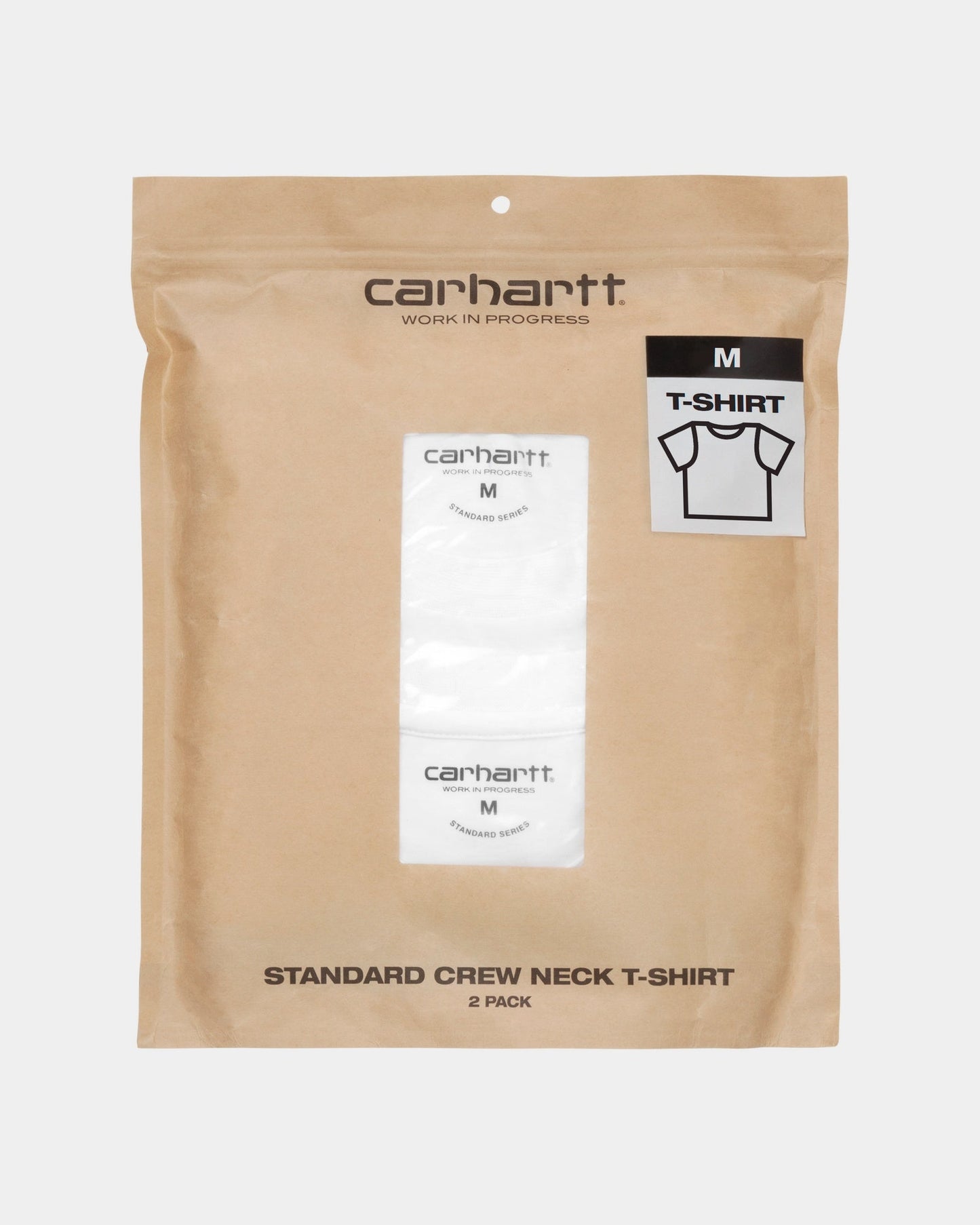 Standard Crew Neck T-Shirt (2 Pack) | White + White