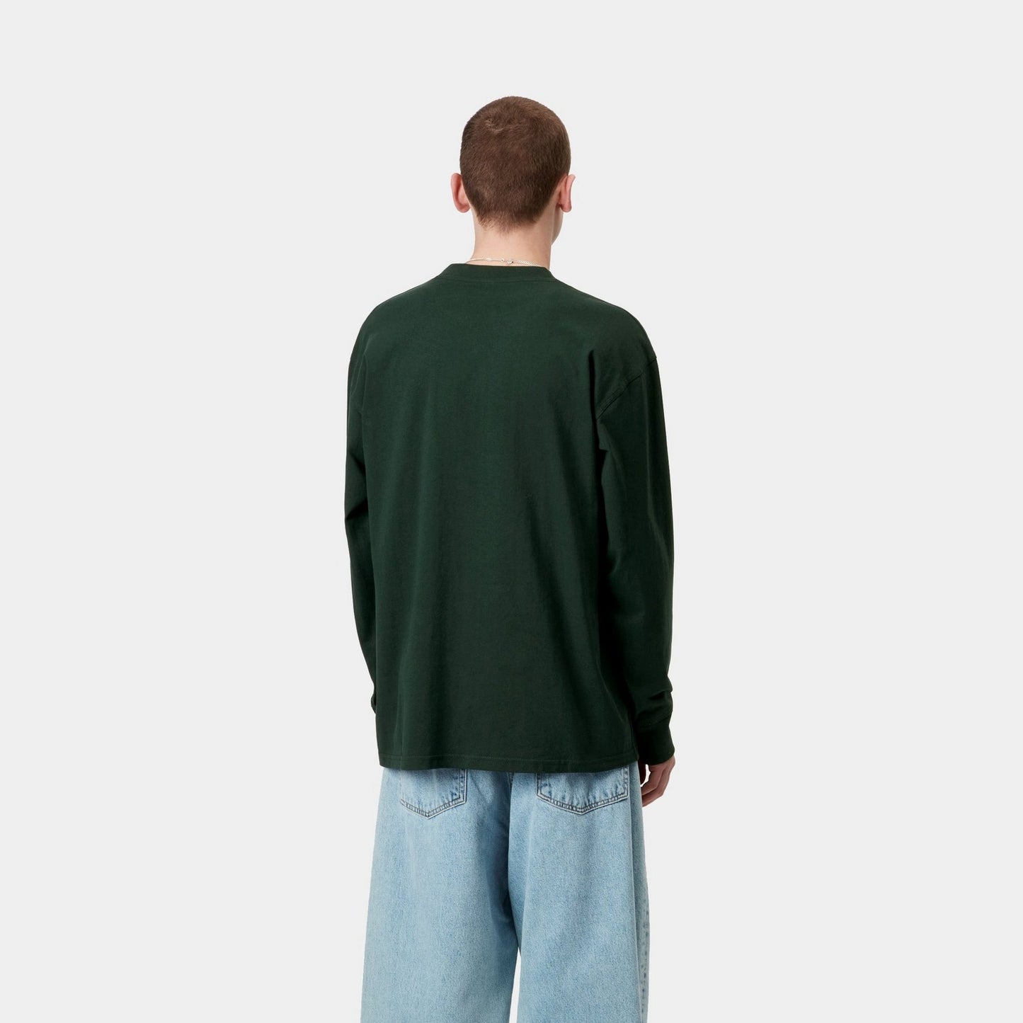 American Script Long Sleeve T-Shirt | Conifer
