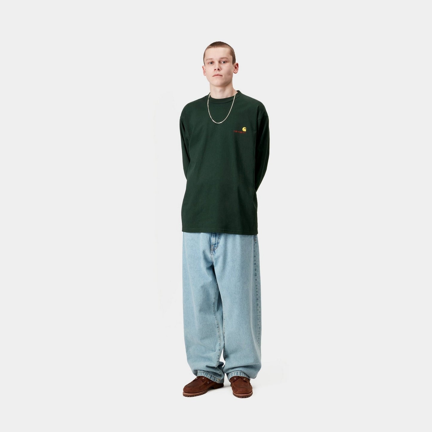 American Script Long Sleeve T-Shirt | Conifer