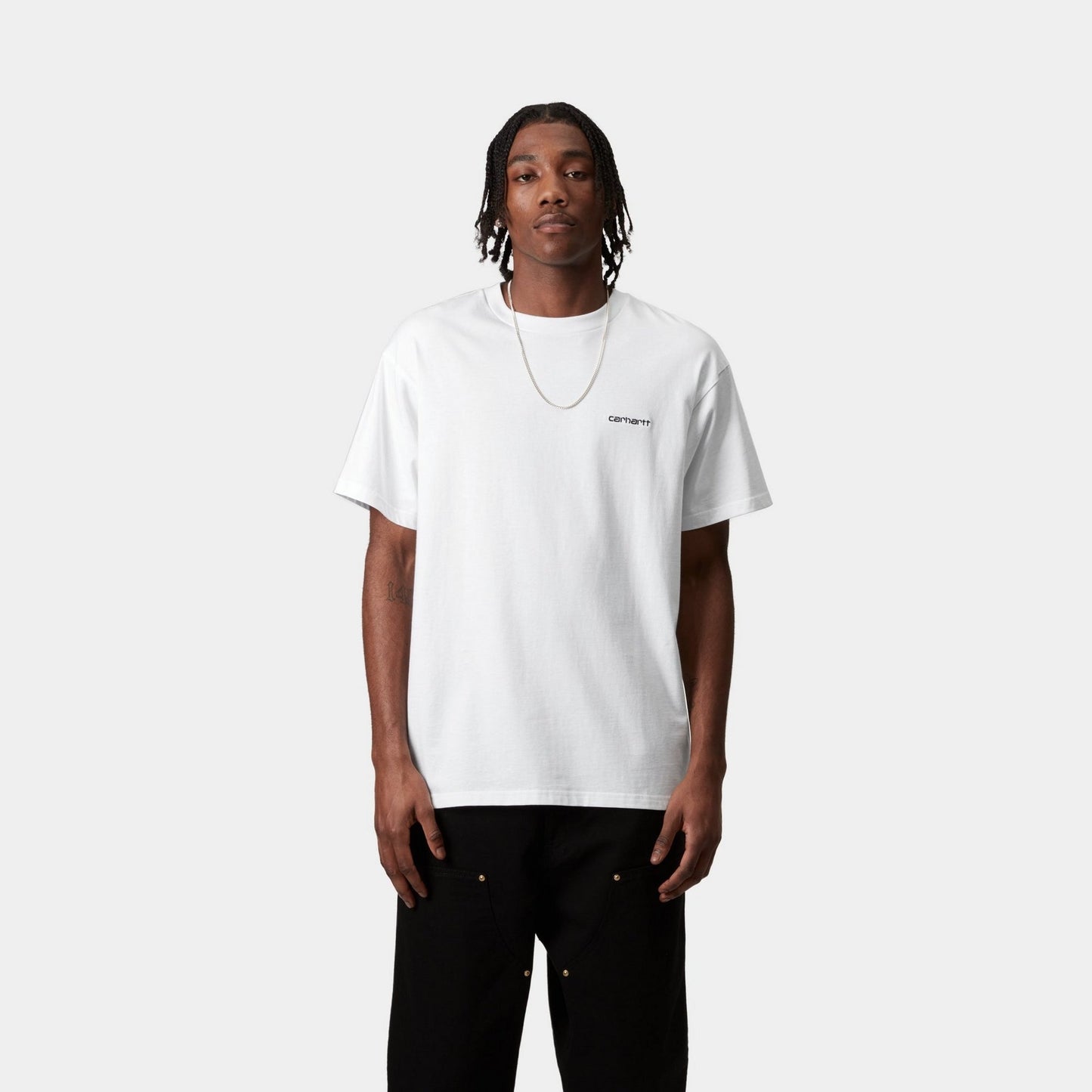 Script Embroidery T-Shirt | White