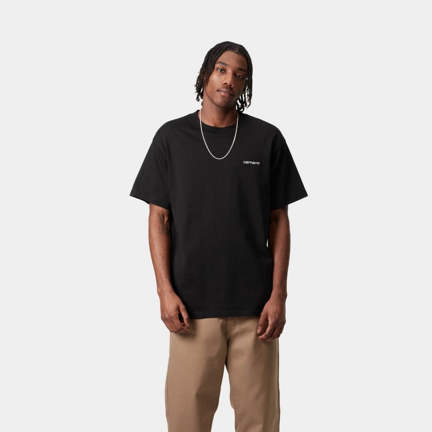 Script Embroidery T-Shirt | Black