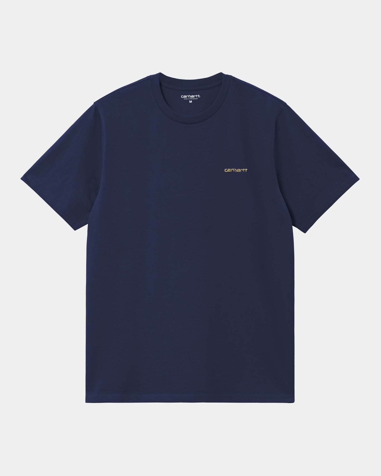Script Embroidery T-Shirt | Ink / Air Yellow