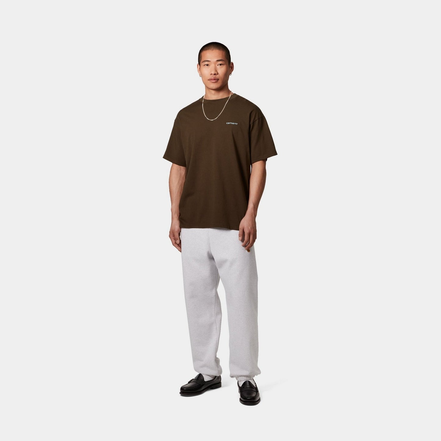 Script Embroidery T-Shirt | Liberica / Air Sky