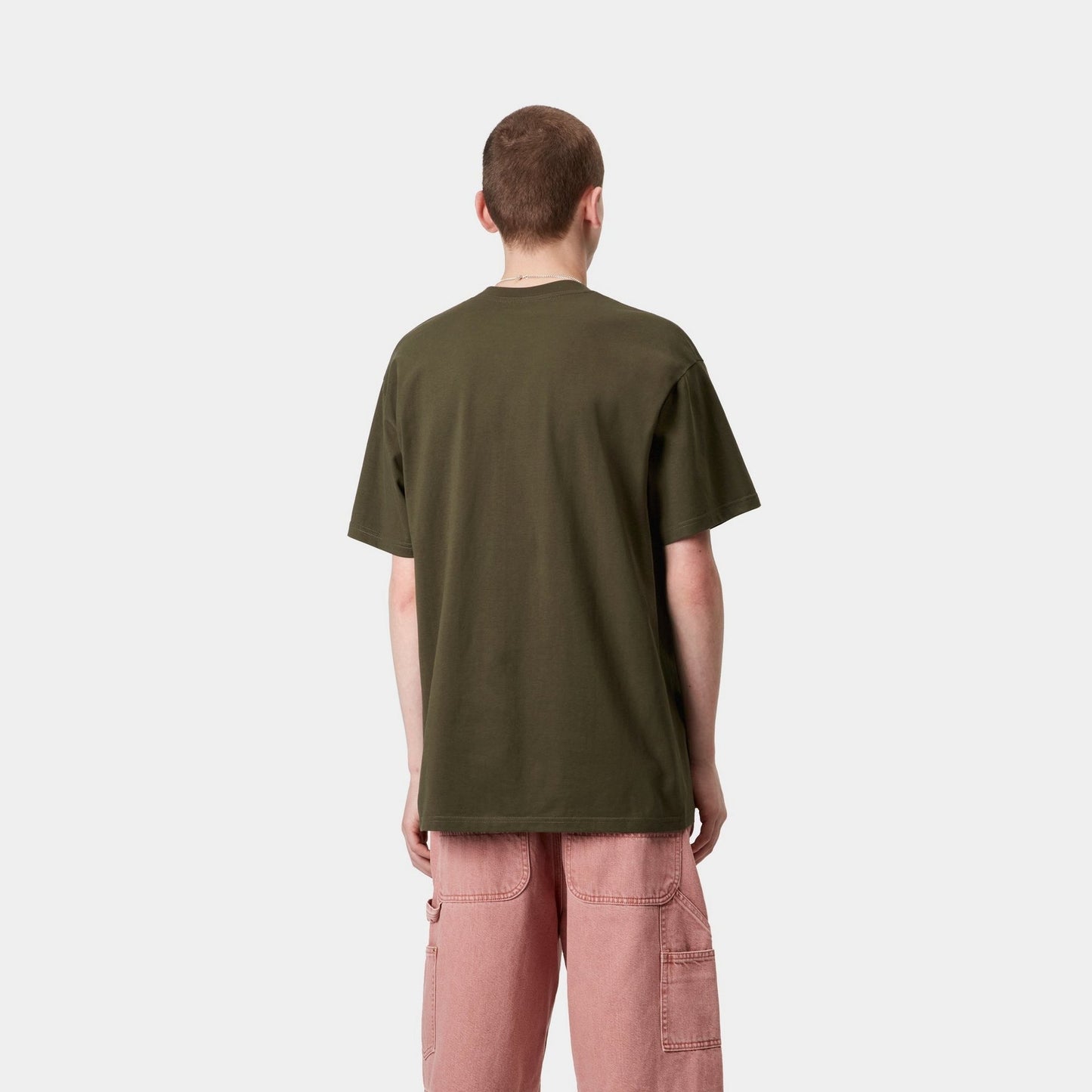 Script Embroidery T-Shirt | Turtle / Air Pink