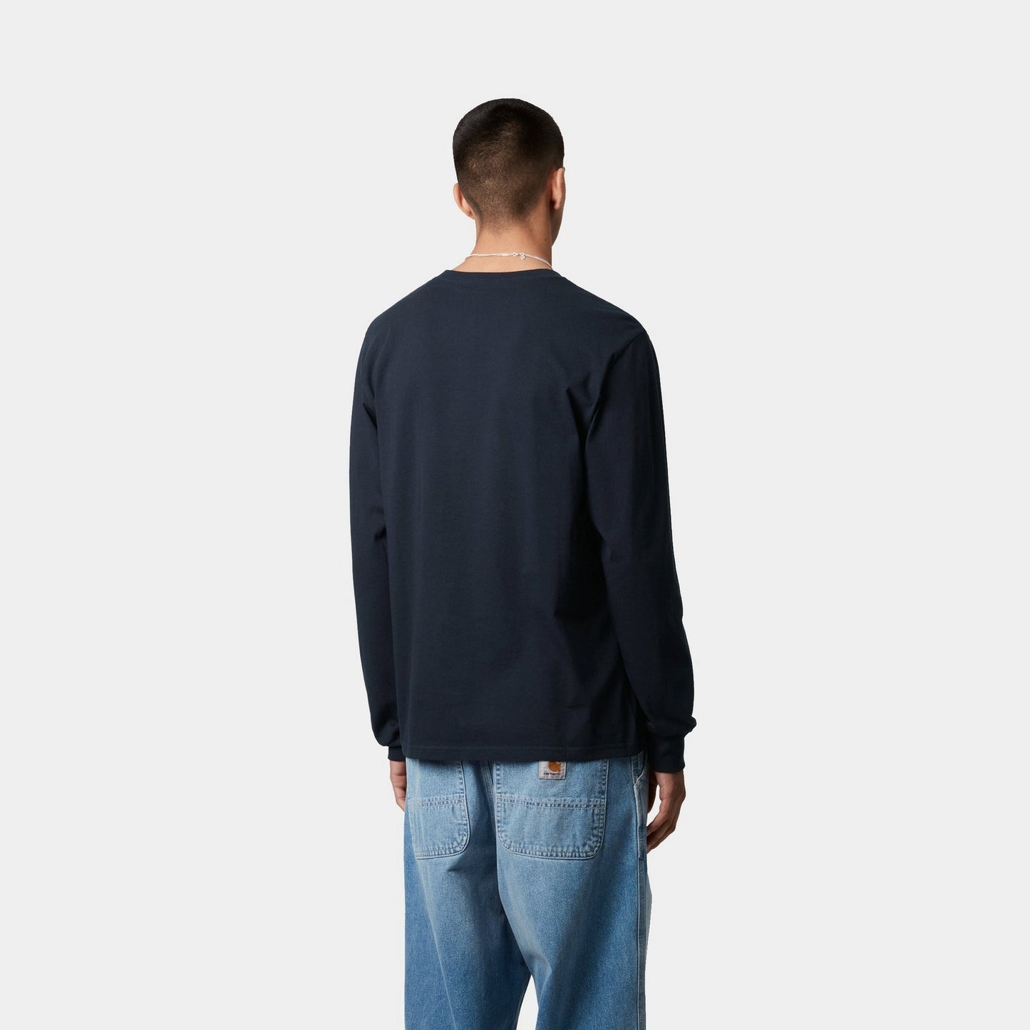 Long Sleeve Pocket T-Shirt | Dark Navy