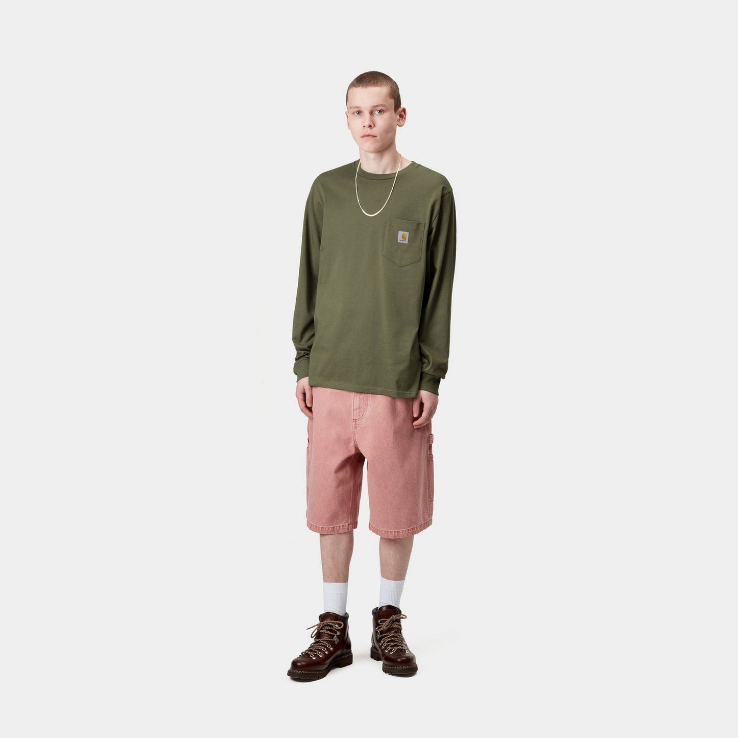 Long Sleeve Pocket T-Shirt | Dollar Green
