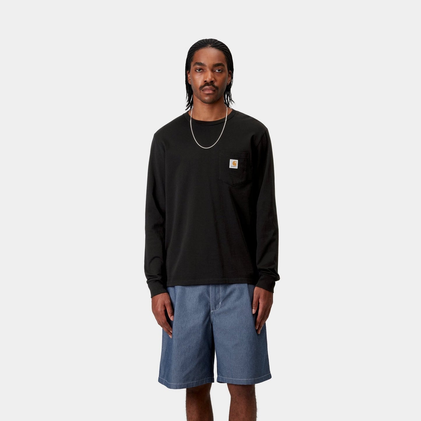 Long Sleeve Pocket T-Shirt | Black