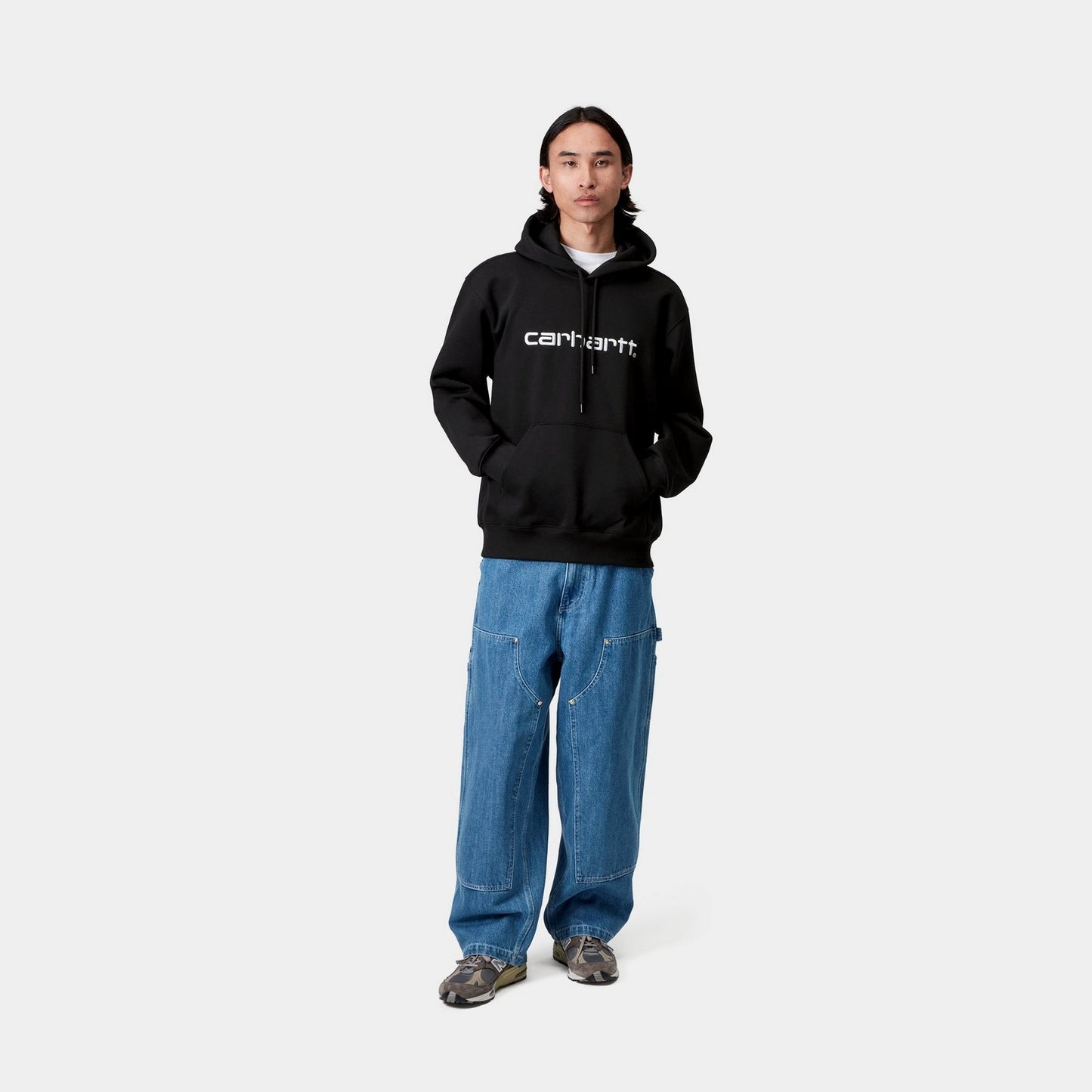 Hooded Sweatshirt | Black / White