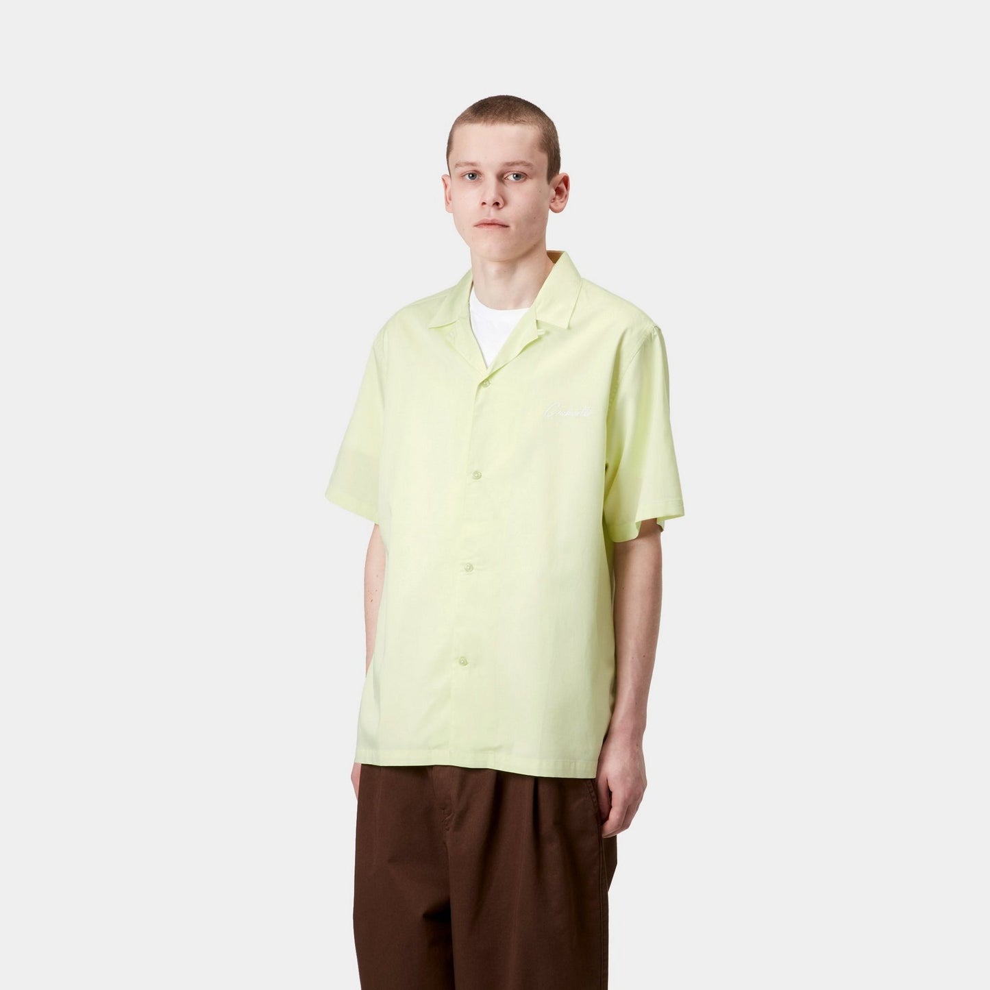 Delray Shirt | Air Green / White