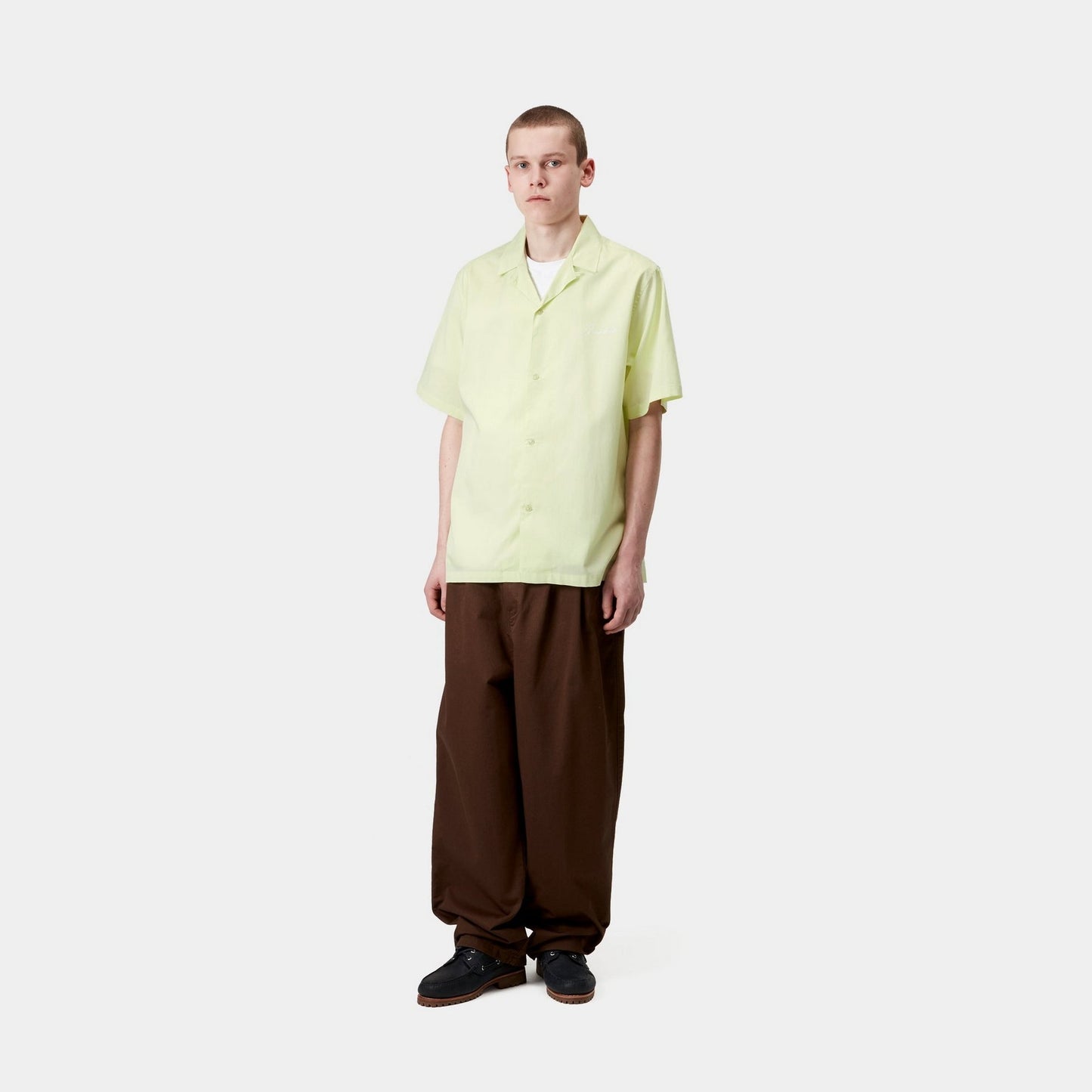 Delray Shirt | Air Green / White