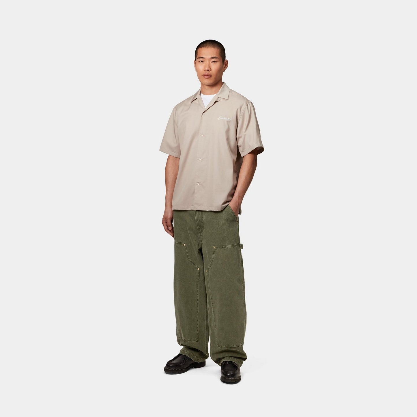 Delray Shirt | Fleur de Sel / White