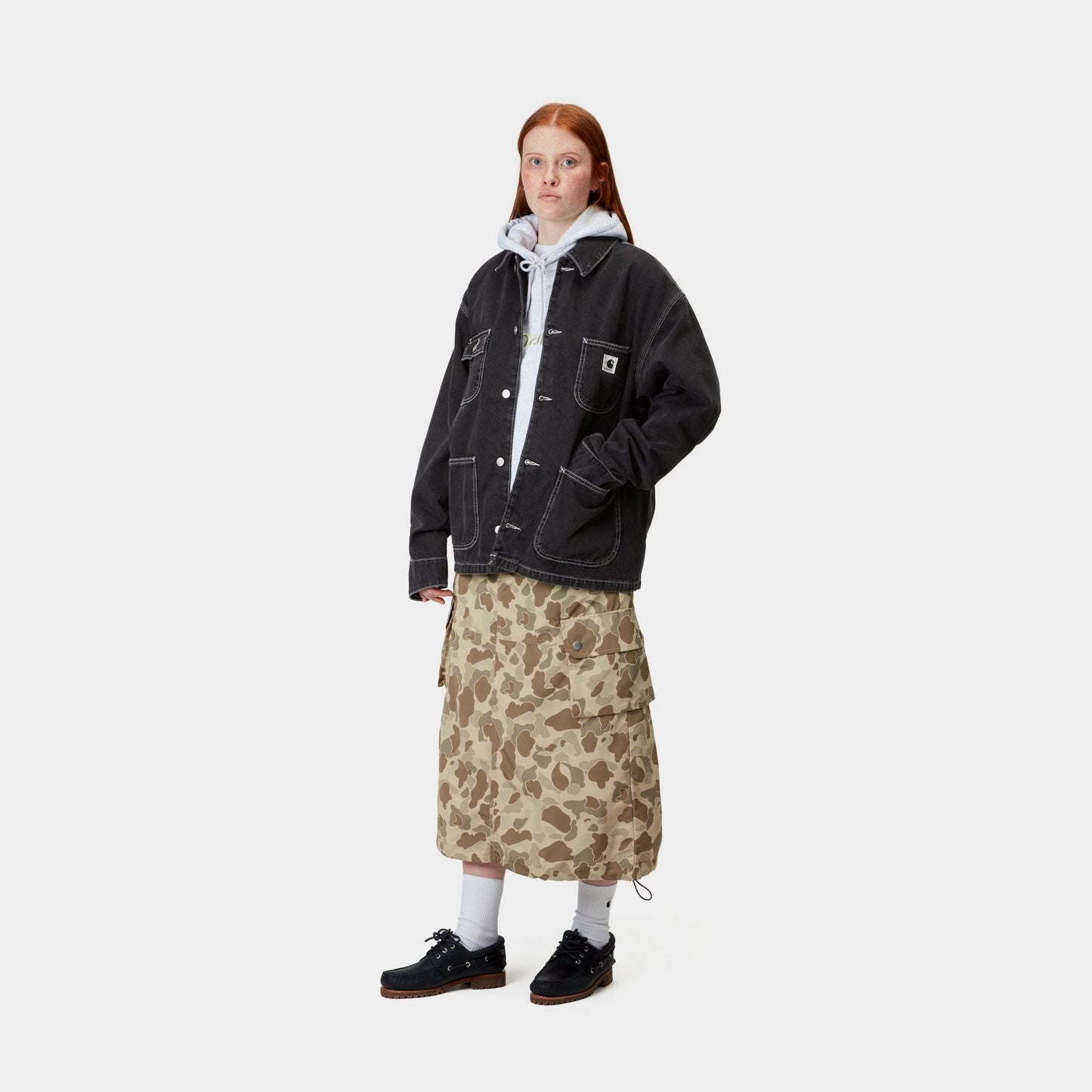 Women's OG Michigan Coat (Spring) - Denim | Black (stone washed)