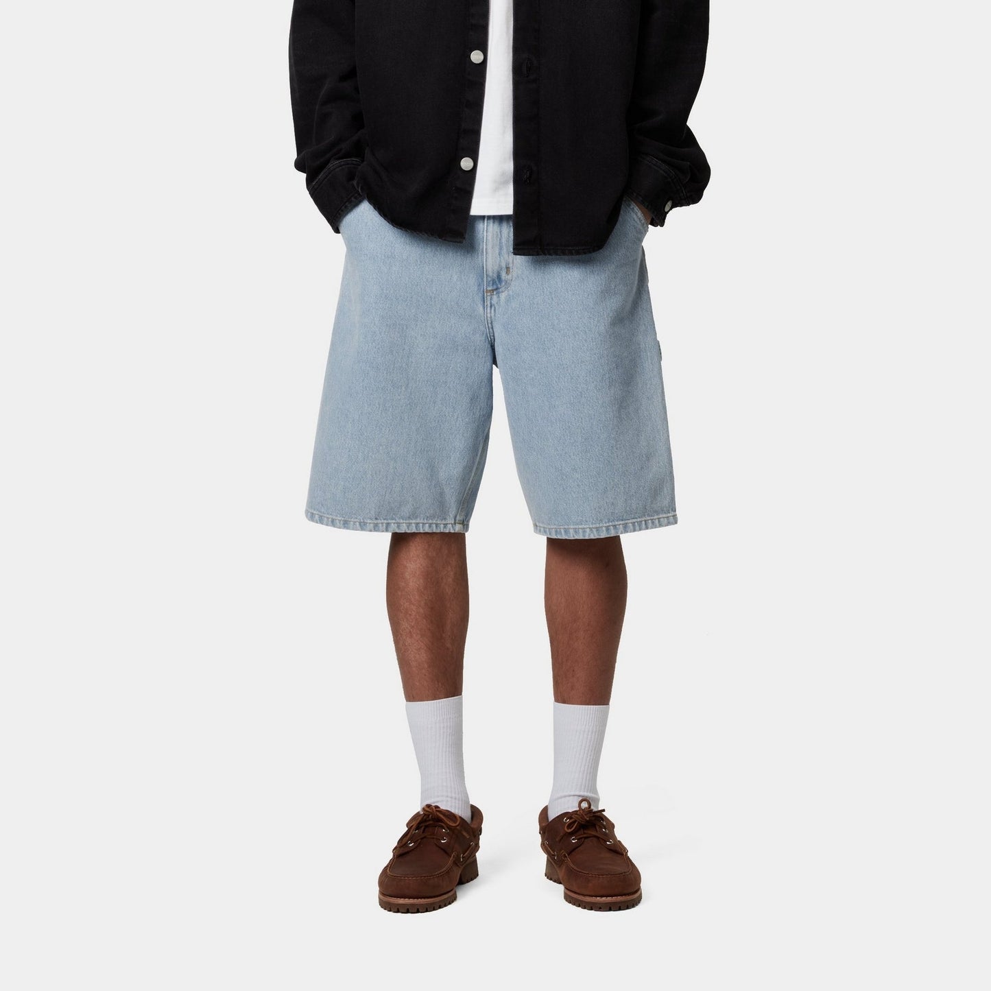 Single Knee Short - Denim | Blue (heavy stone bleached)