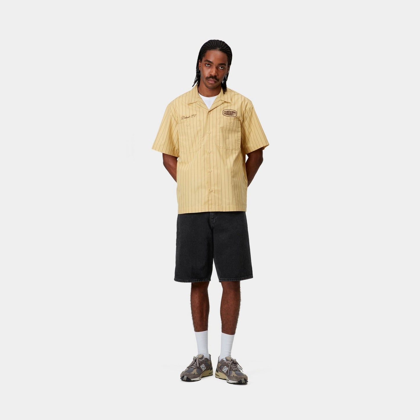 Single Knee Short - Denim | Black (stone washed)