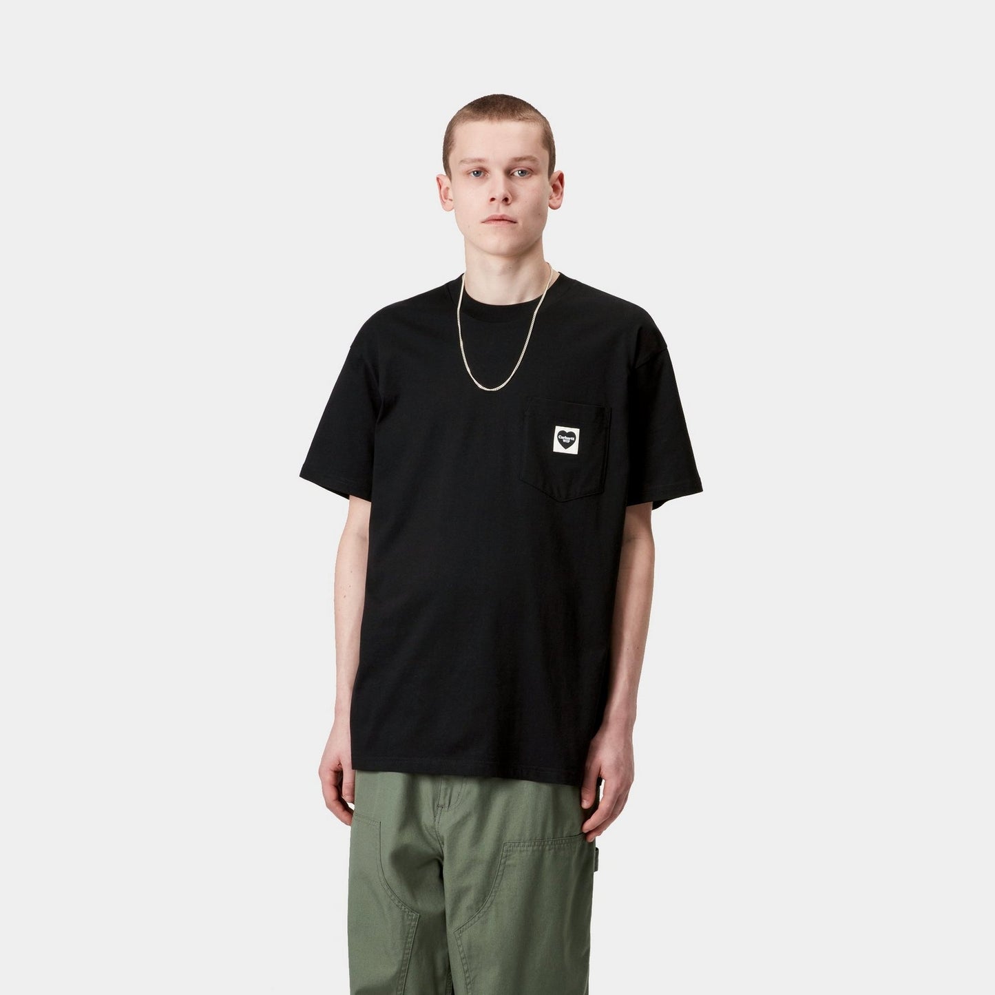 Pocket Heart T-Shirt | Black / Black