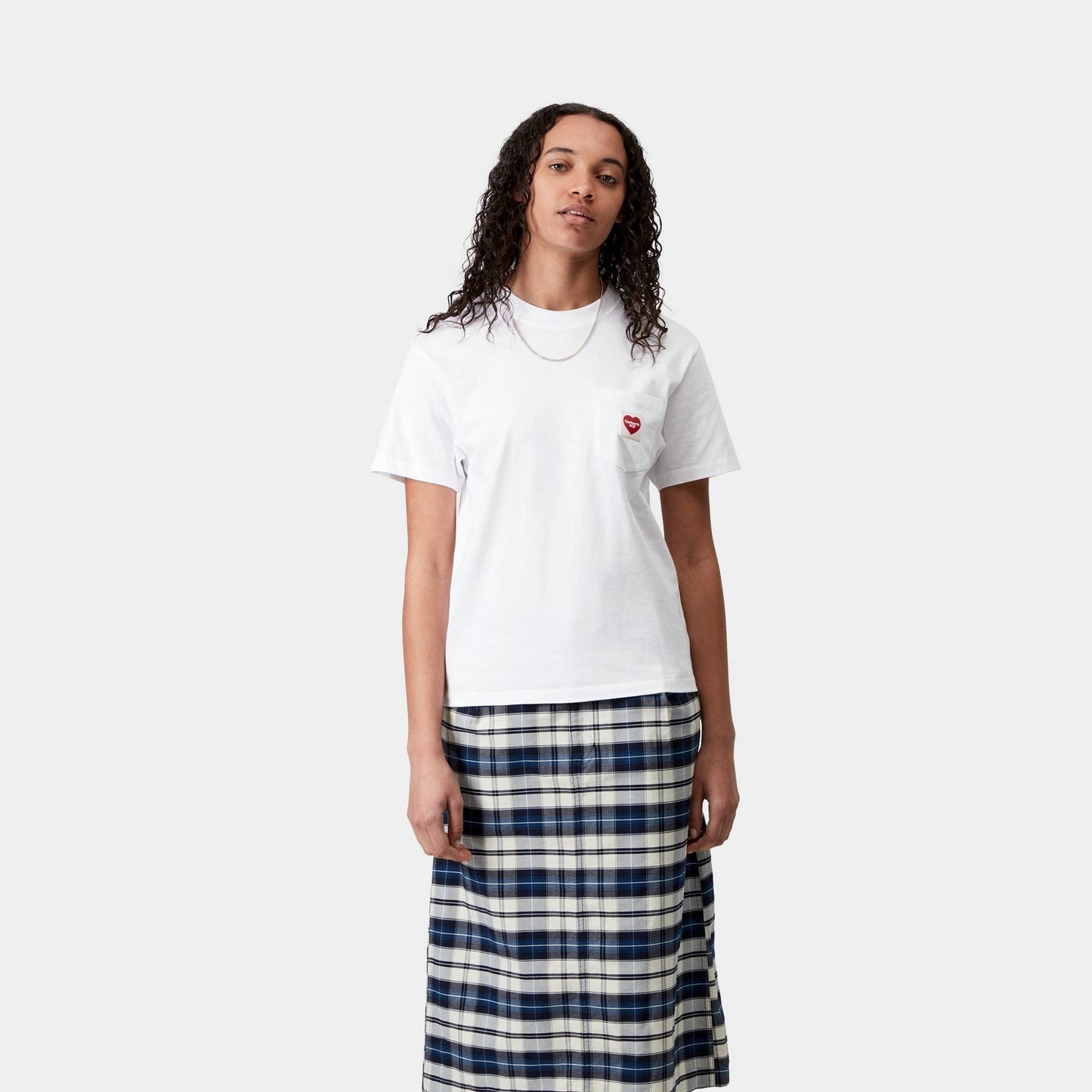 Women's Pocket Heart T-Shirt | White / Red