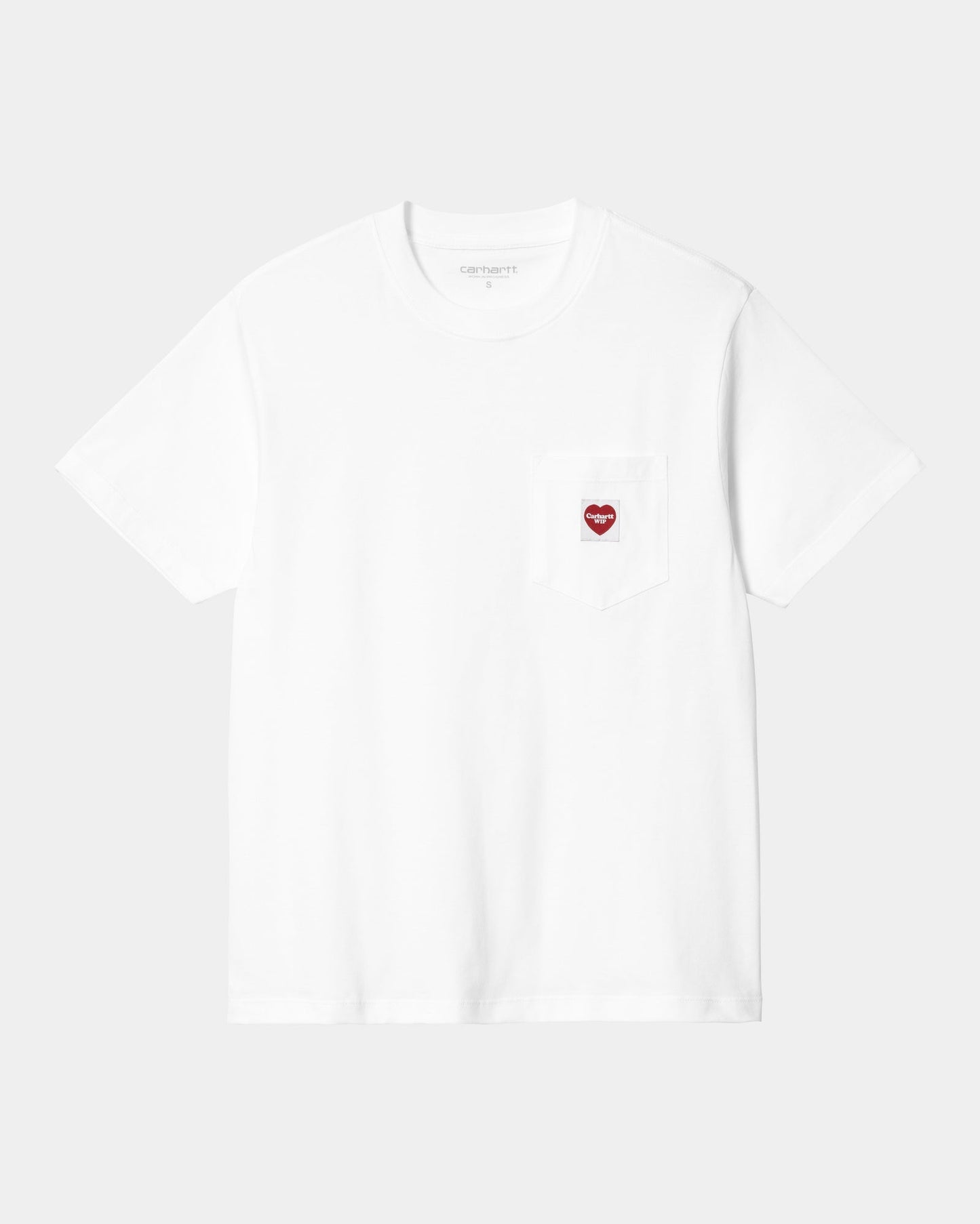 Women's Pocket Heart T-Shirt | White / Red