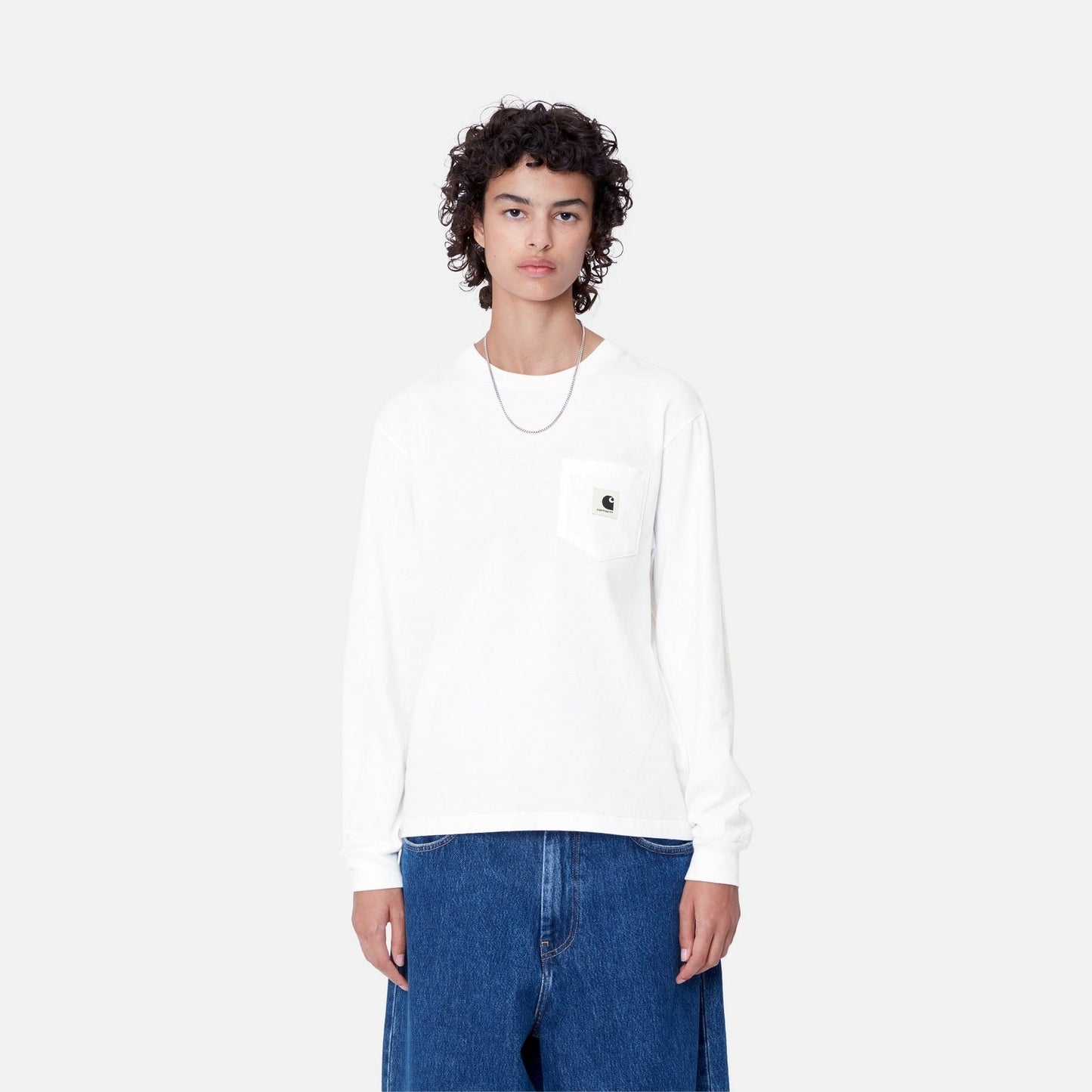 Women's Pocket Long Sleeve T-Shirt | White