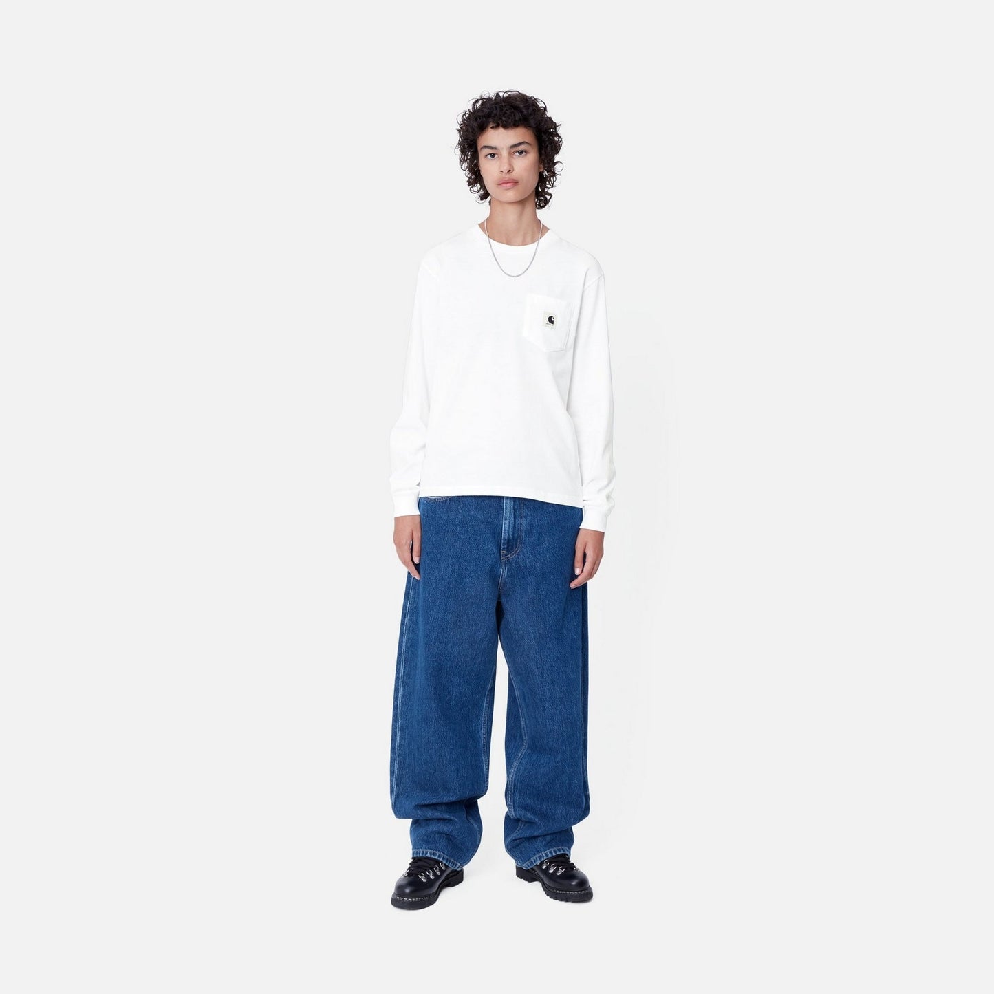 Women's Pocket Long Sleeve T-Shirt | White