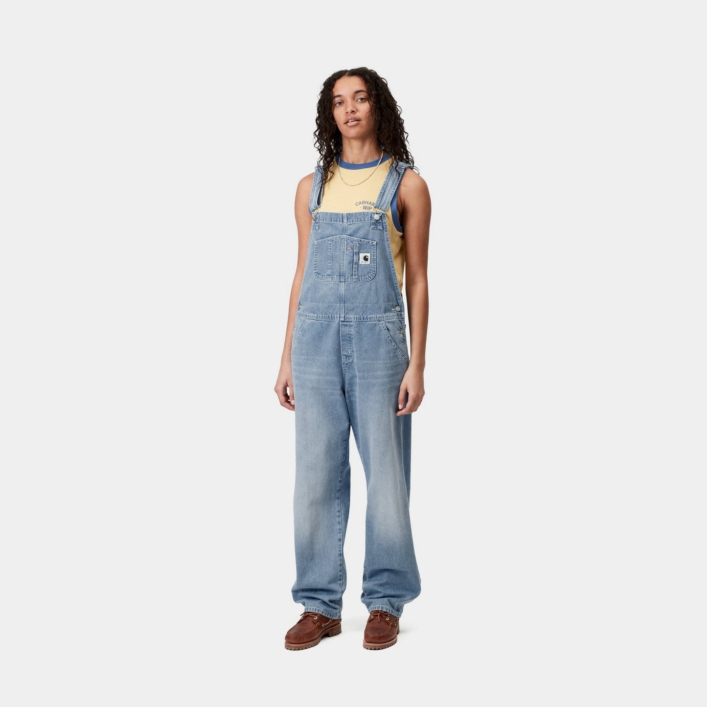 Women's Bib Overall Straight | Blue (light true washed)