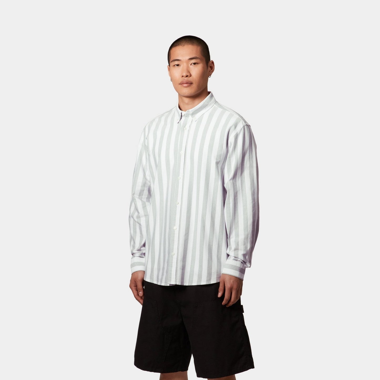 Dillion Stripe Shirt | Park / White