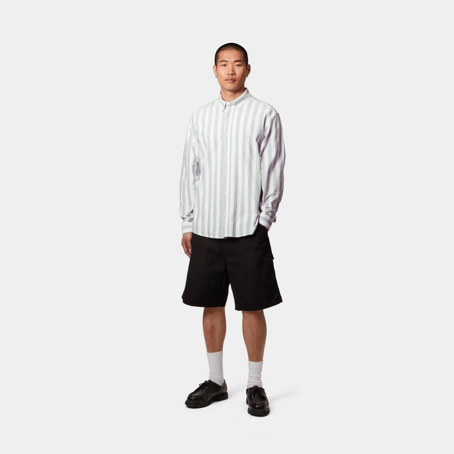 Dillion Stripe Shirt | Park / White