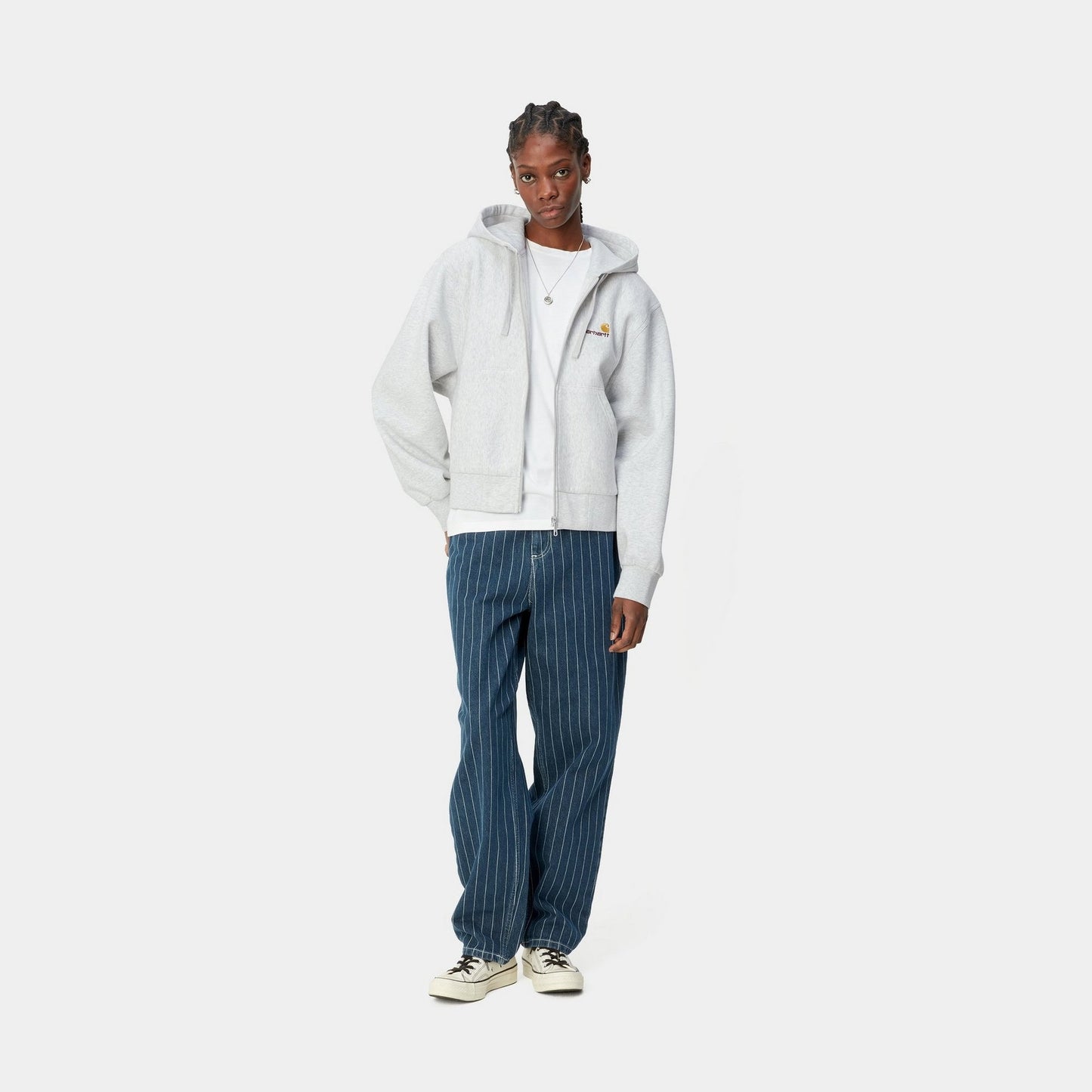 Women's Hooded American Script Jacket | Ash Heather