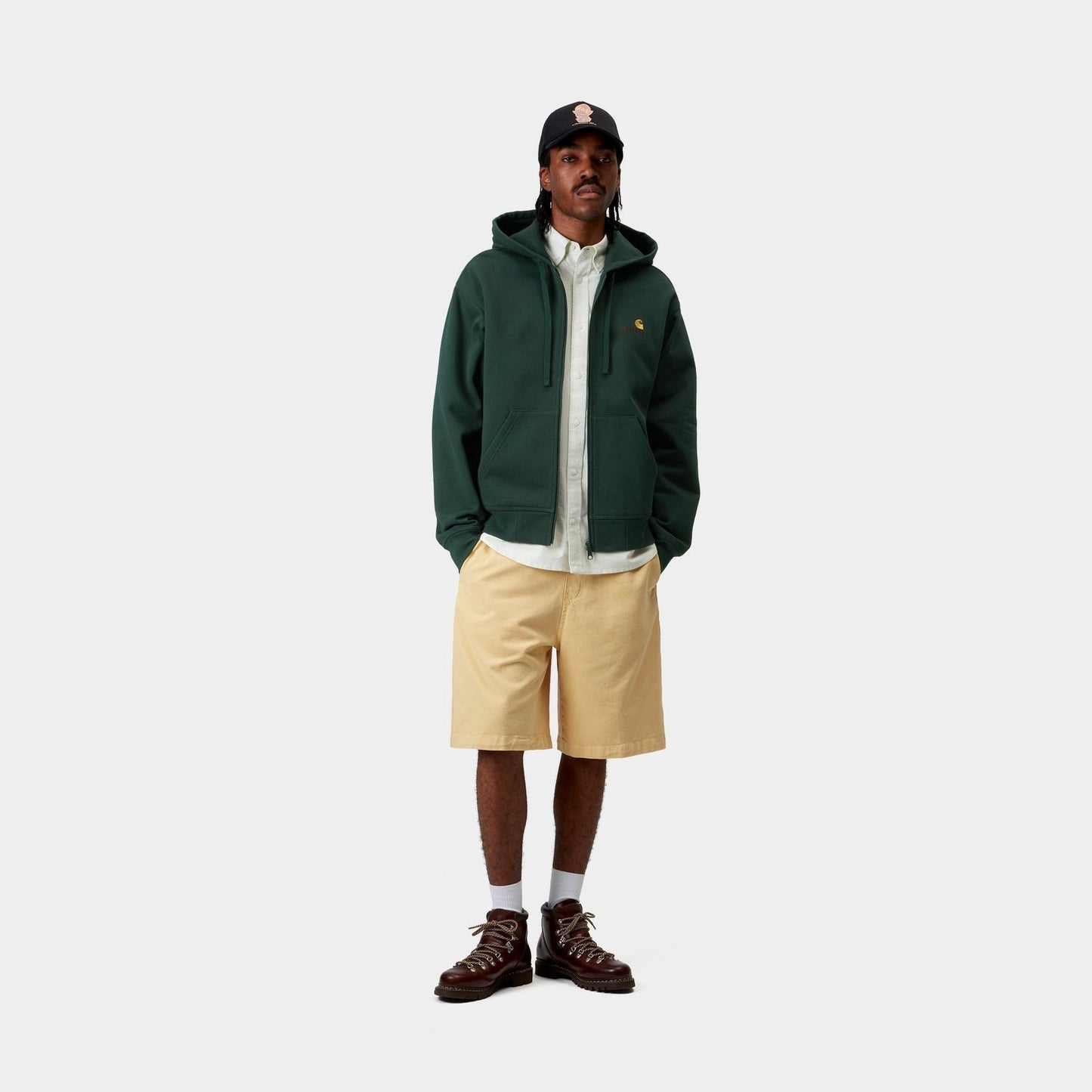 Hooded American Script Jacket | Conifer