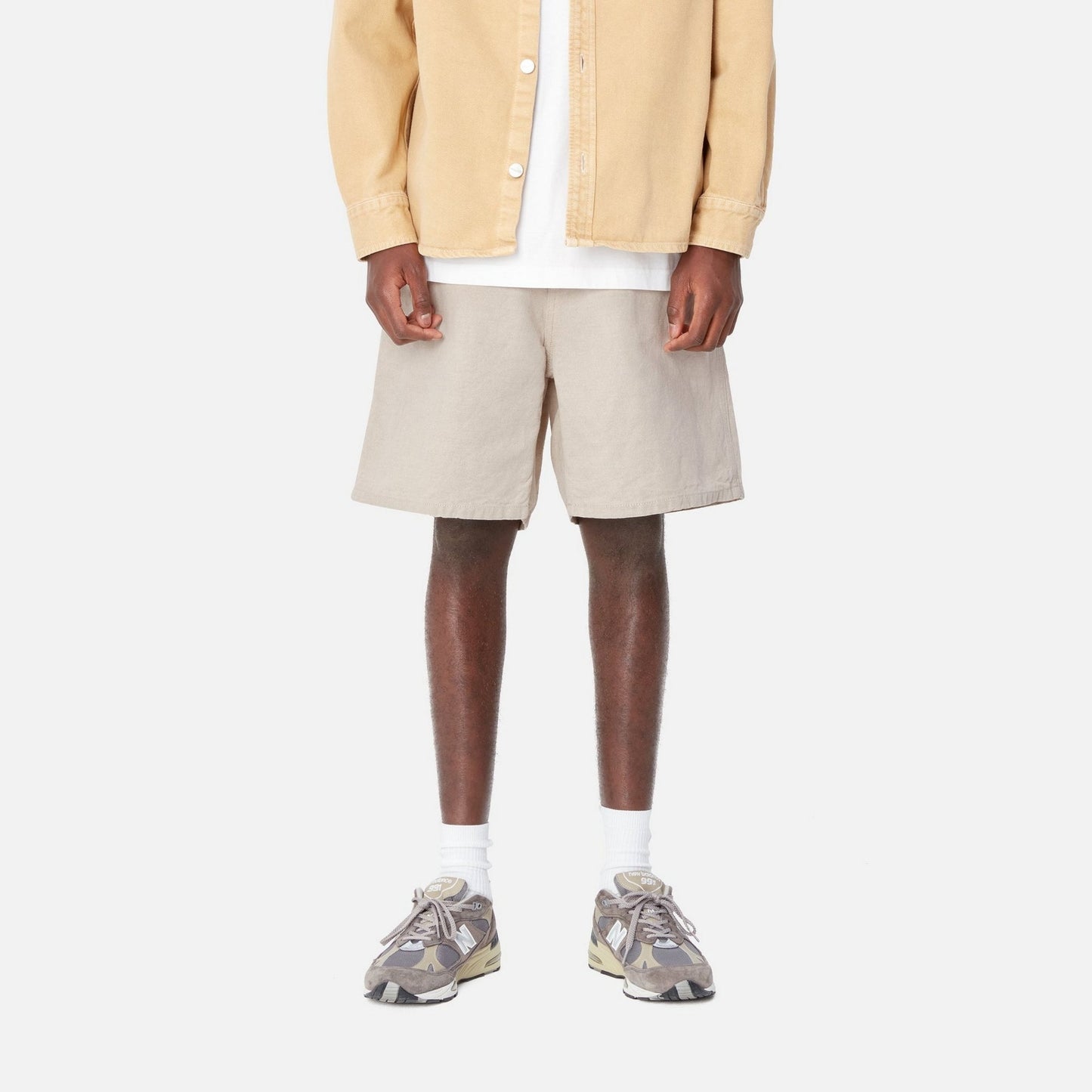 Walter Linen Single Knee Short | Natural