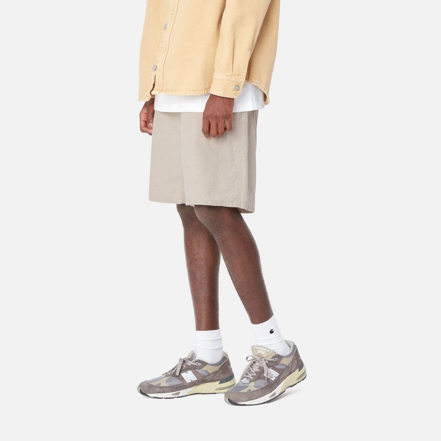 Walter Linen Single Knee Short | Natural
