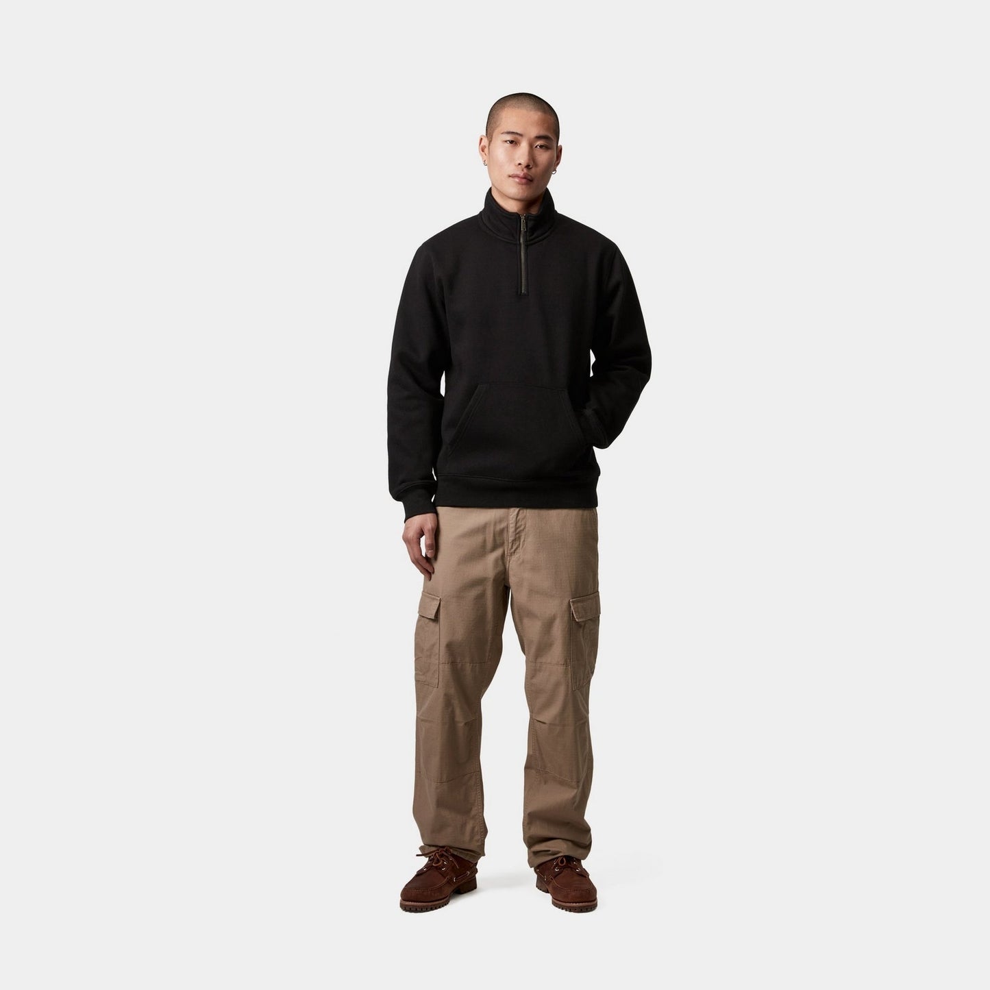 Chase Neck Zip Sweatshirt | Black