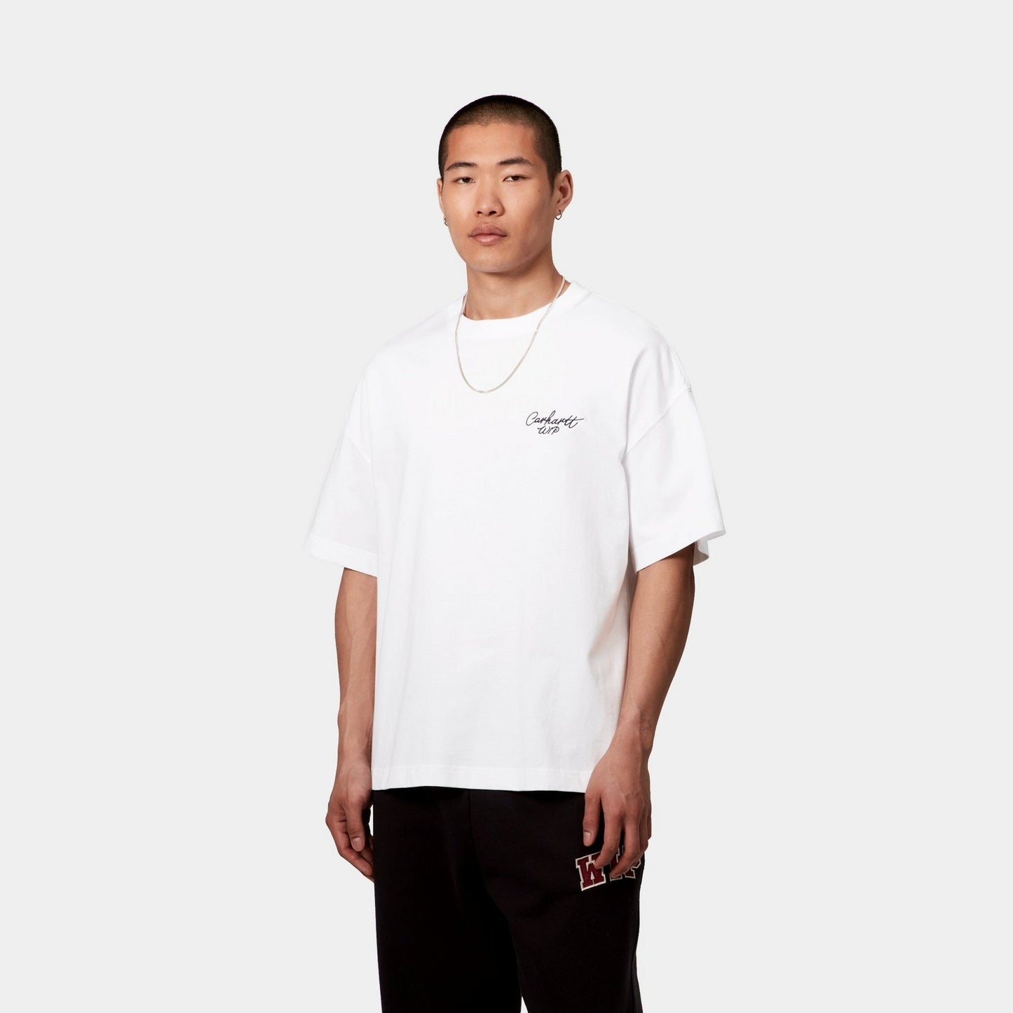 Signature Script T-Shirt | White / Black