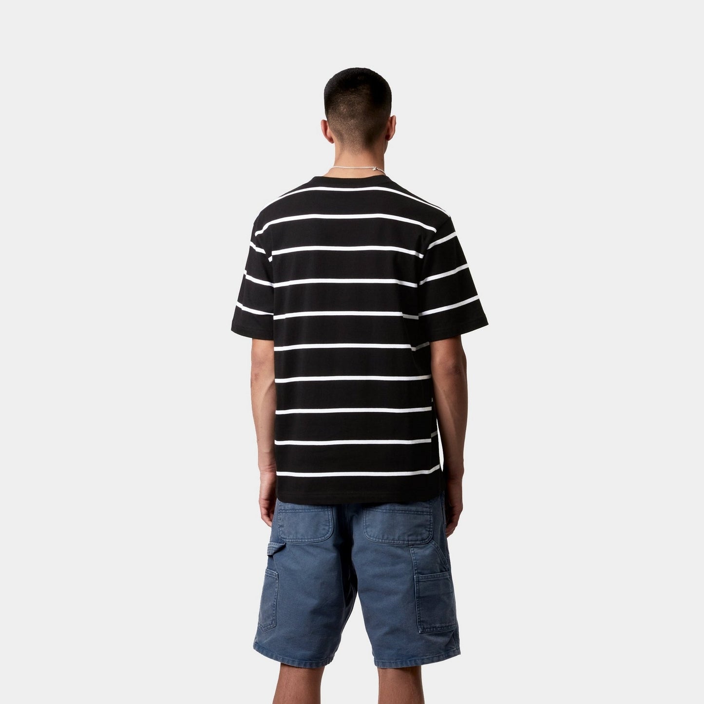 Aiken Stripe Pocket T-Shirt | Black