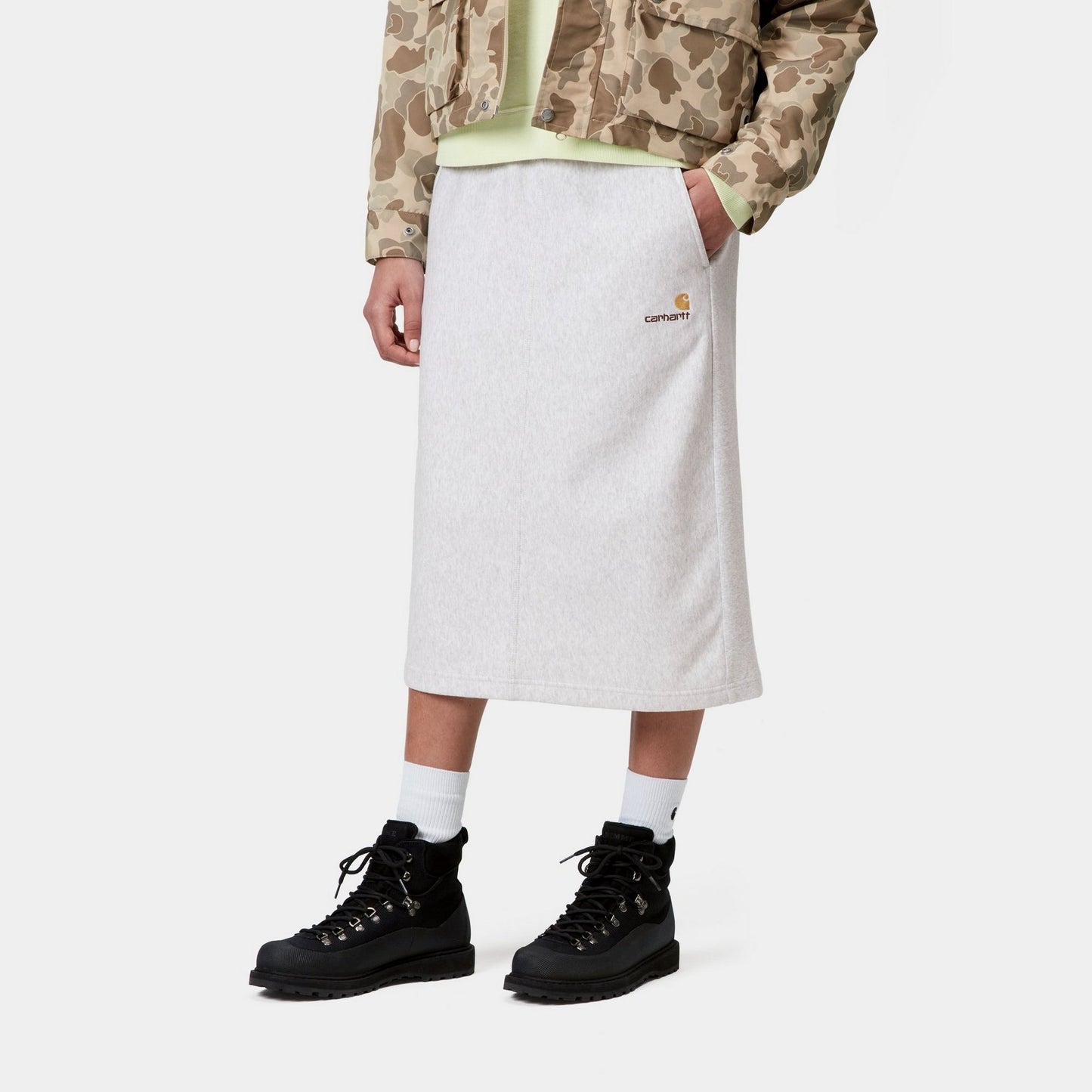 American Script Sweat Skirt | Ash Heather