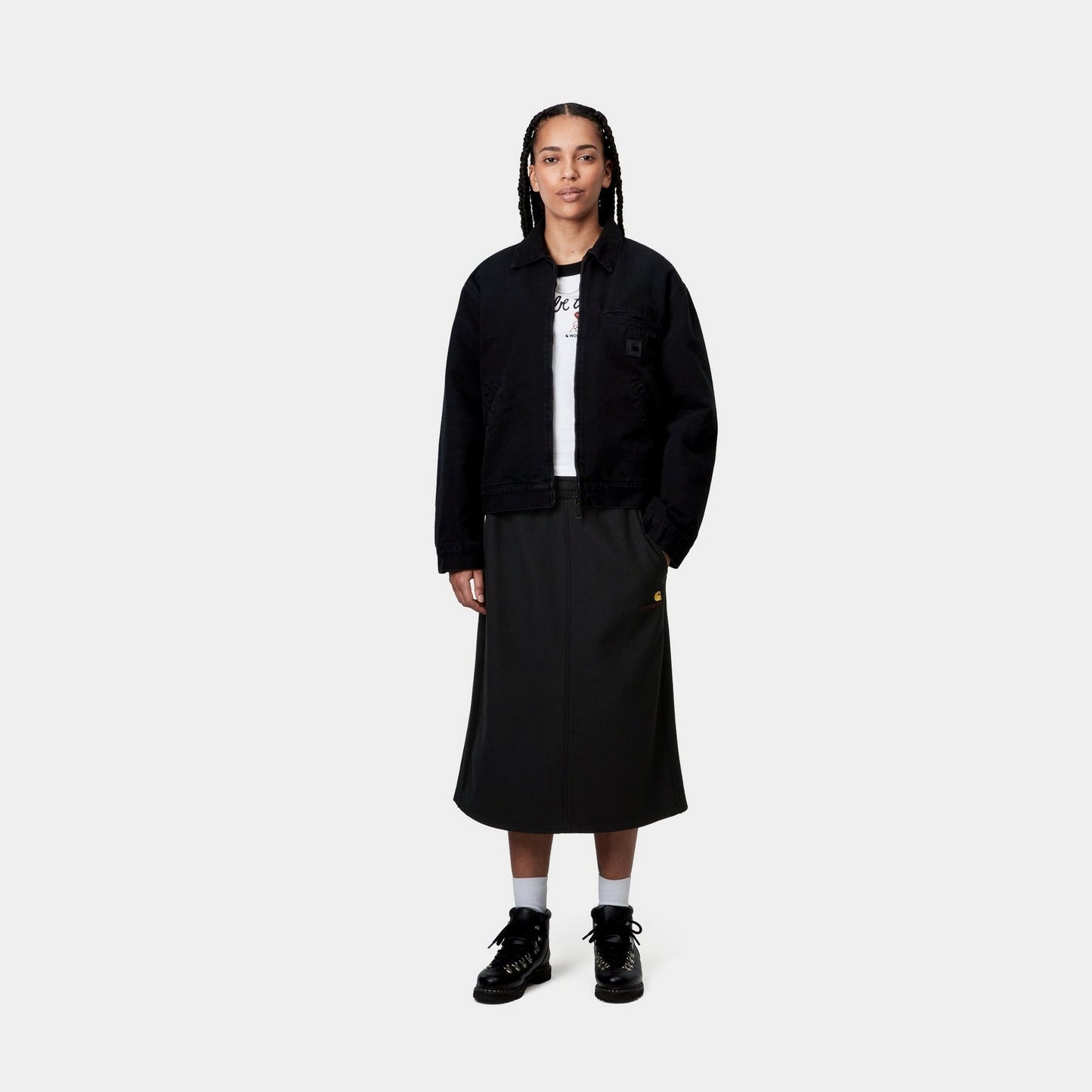 American Script Sweat Skirt | Black