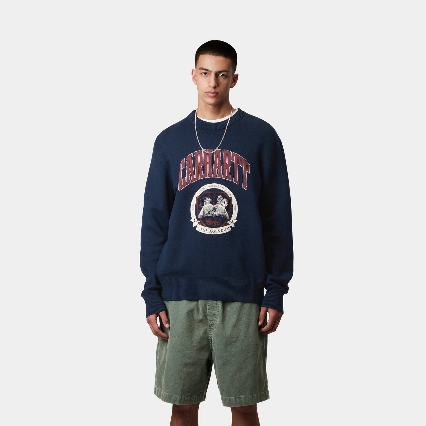 Library College Sweater | Ink