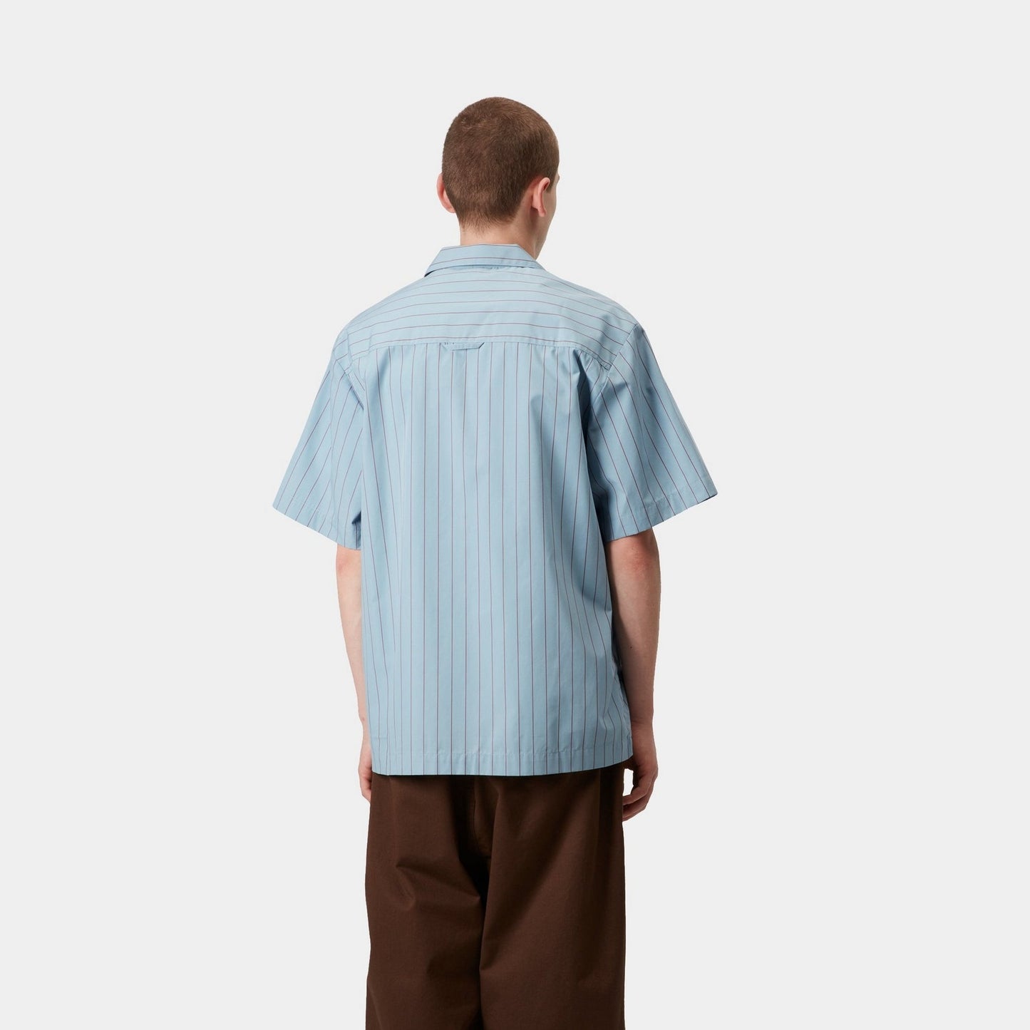 Hendry Shirt | Frosted Blue / Mulberry Seaton Stripe