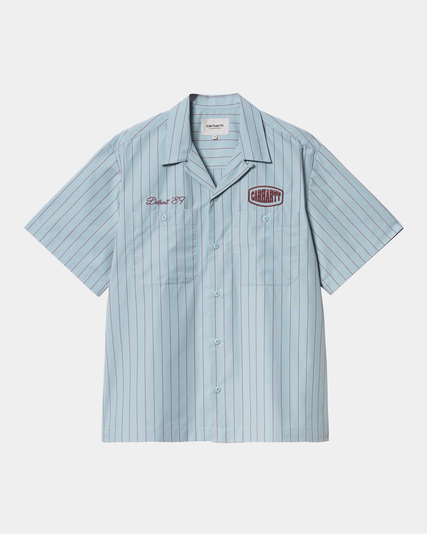 Hendry Shirt | Frosted Blue / Mulberry Seaton Stripe