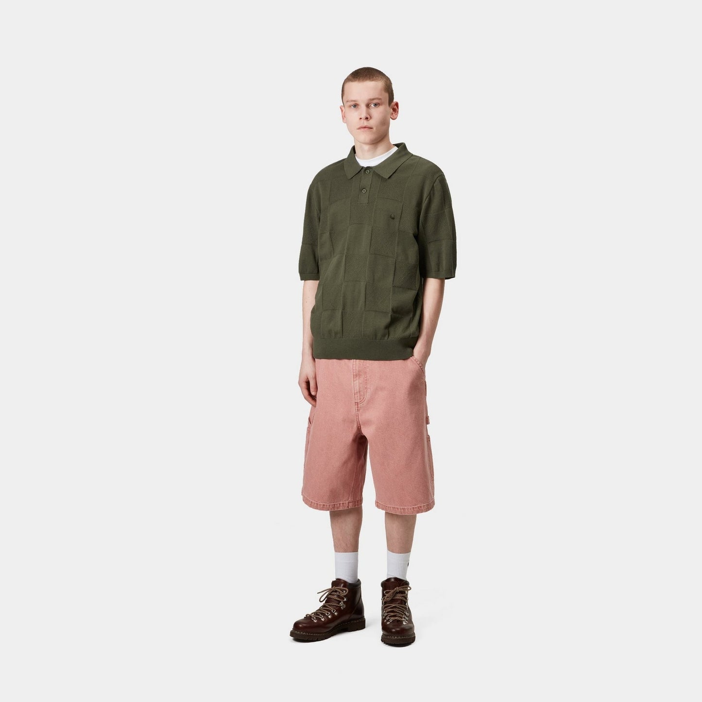 Checker Polo | Dollar Green